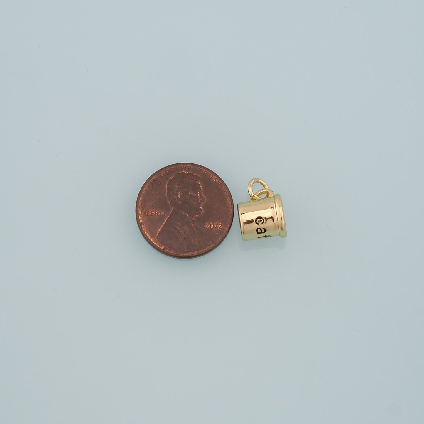 Gold Cup Charms,18K Gold Filled Coffee Cup Pendant,Cup Charm Bracelet Necklace for DIY Jewelry Making Supply