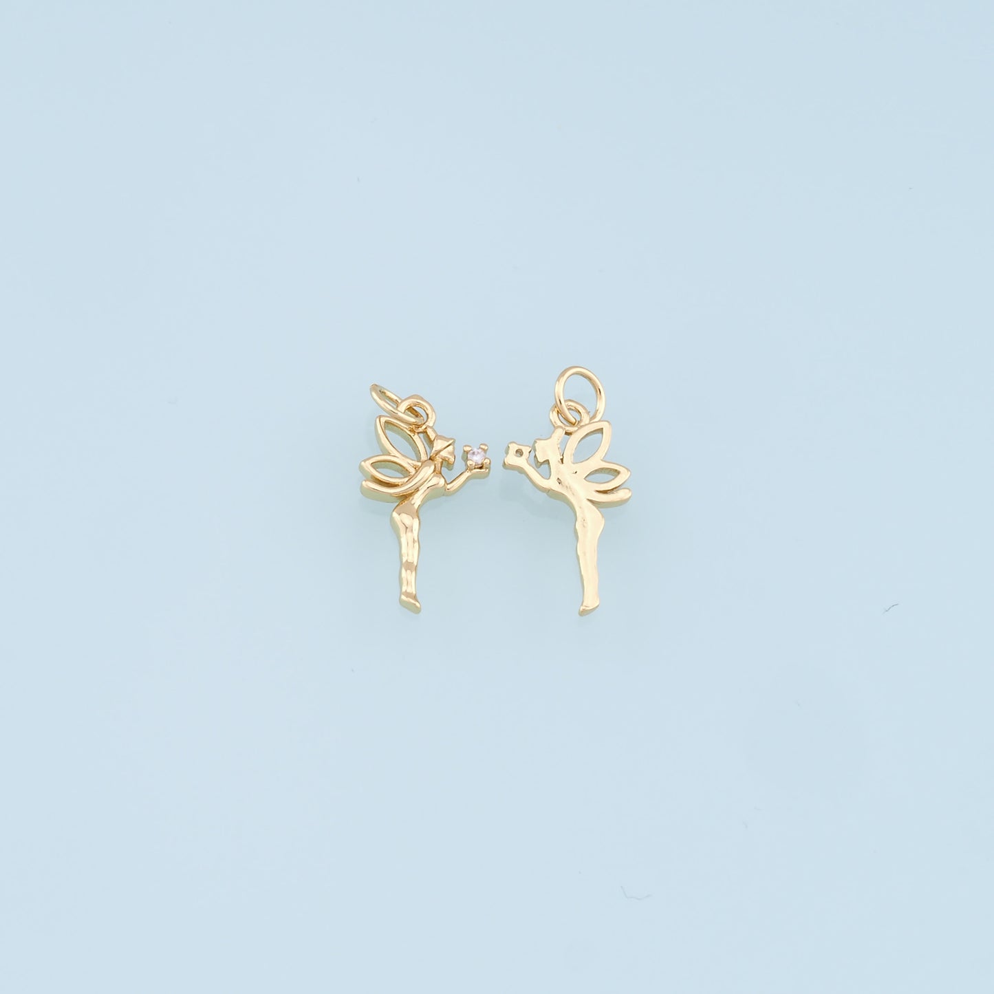 Gold Angel Charms,18K Gold Filled Angel Pendant,Angel Charm Bracelet Necklace for DIY Jewelry Making Supply