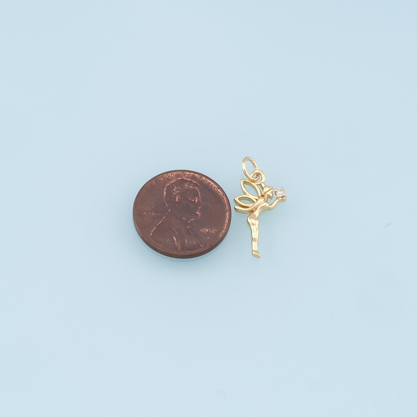 Gold Angel Charms,18K Gold Filled Angel Pendant,Angel Charm Bracelet Necklace for DIY Jewelry Making Supply