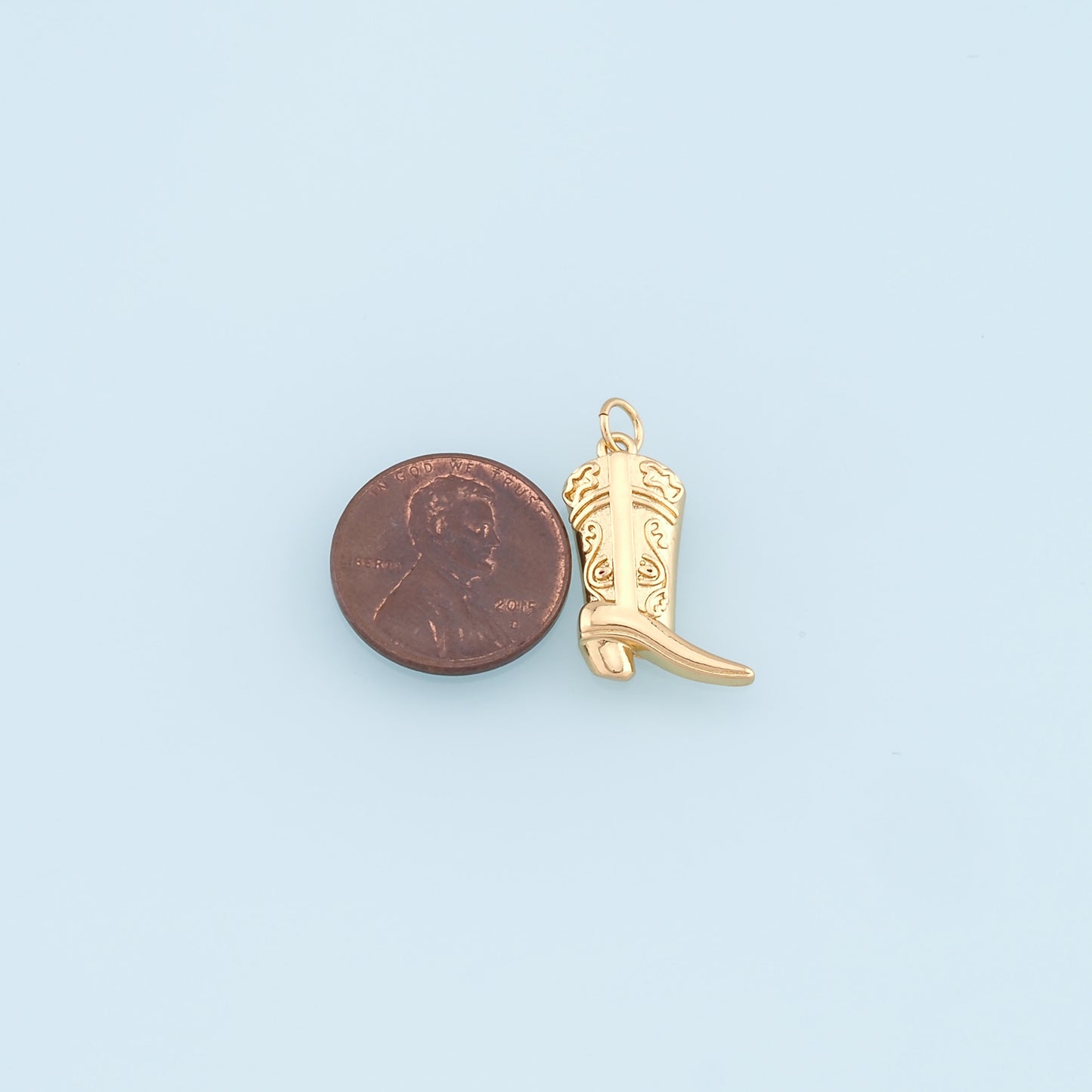 Gold Shoe Charms,18K Gold Filled Shoe Pendant,Shoe Charm Bracelet Necklace for DIY Jewelry Making Supply