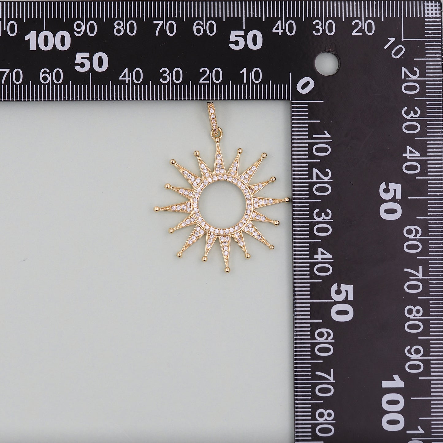 Gold Sun Charms,18K Gold Filled Round Pendant,Celestial Charm Bracelet Necklace for DIY Jewelry Making Supply