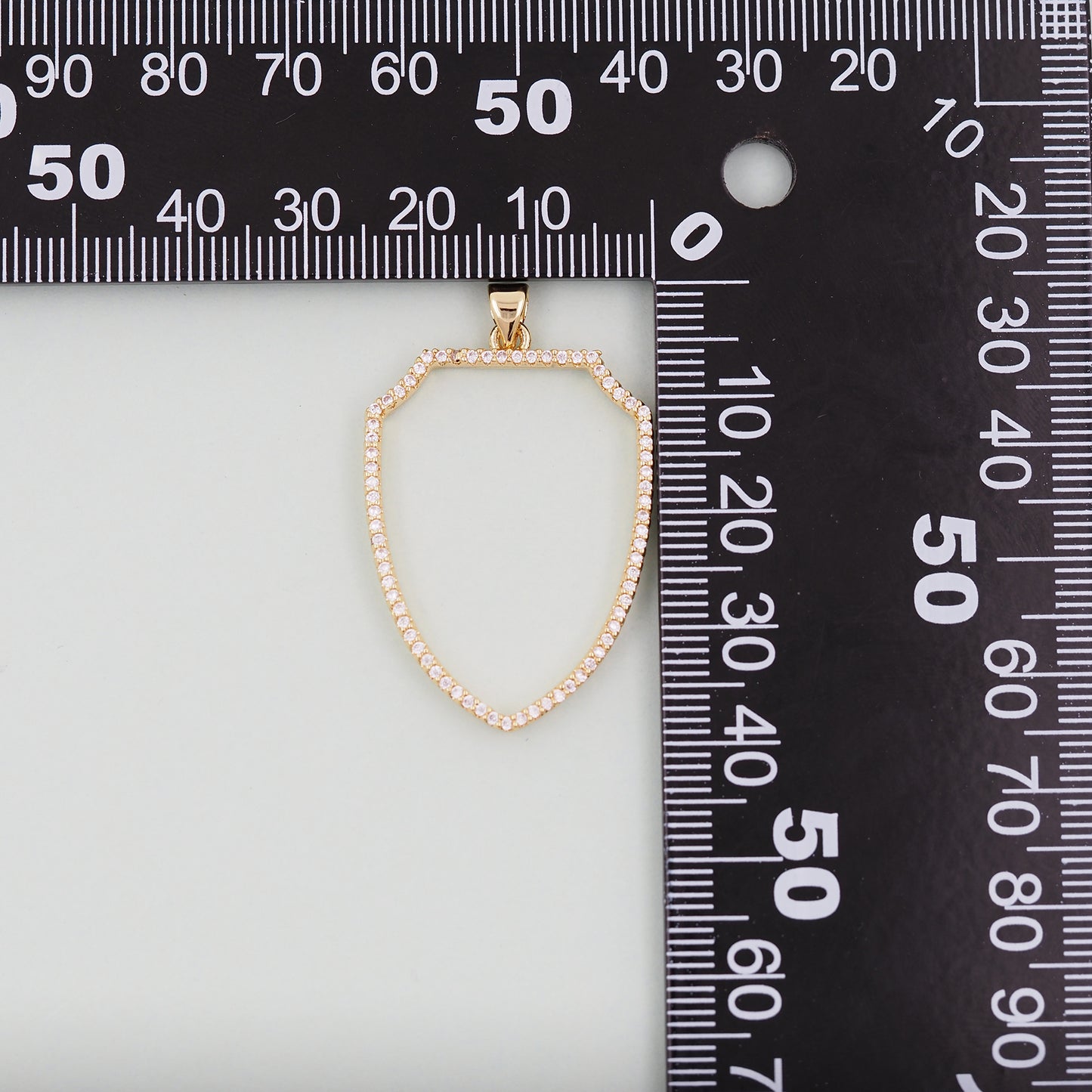 Gold geometry Charm,18K Gold Filled Cubic Zirconia Geometric Pendant,Silver Medal Charm Bracelet Necklace for DIY Jewelry Making Supply