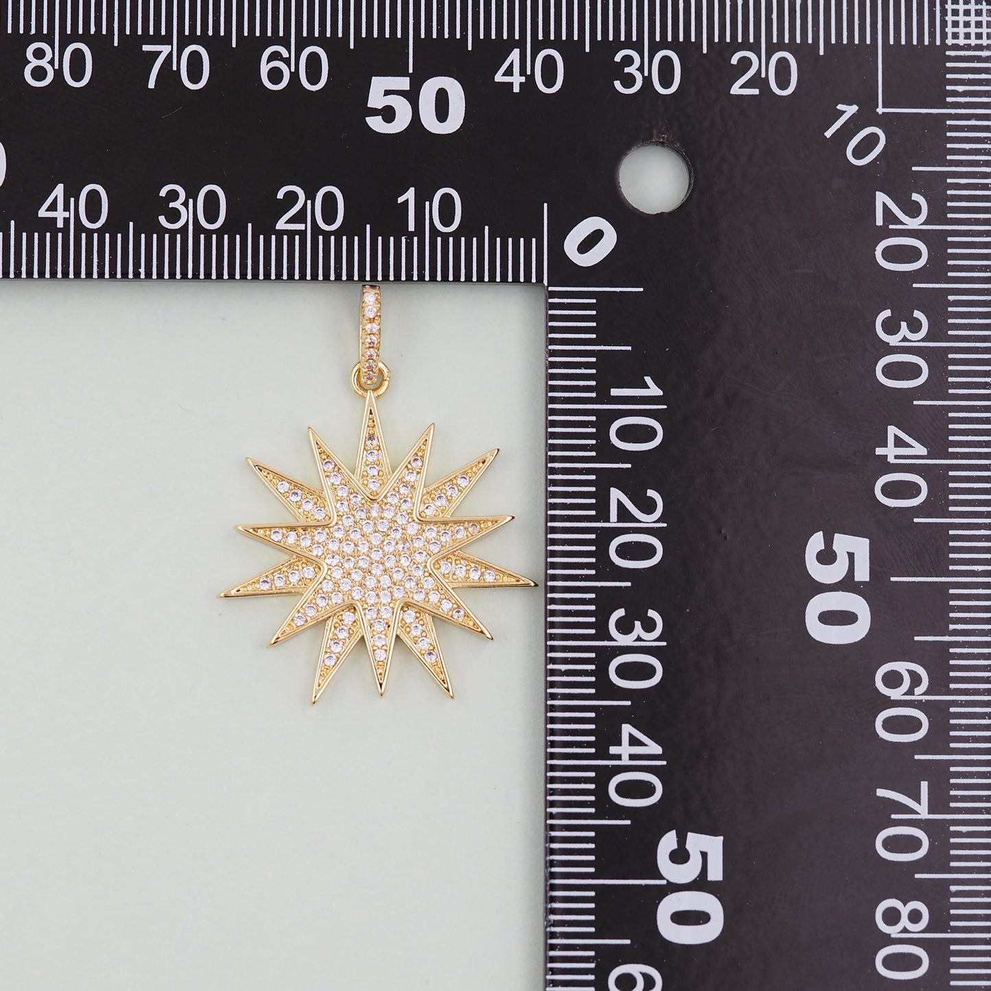 Gold Sun Charms,18K Gold Filled Star Pendant,Celestial Charm Bracelet Necklace for DIY Jewelry Making Supply