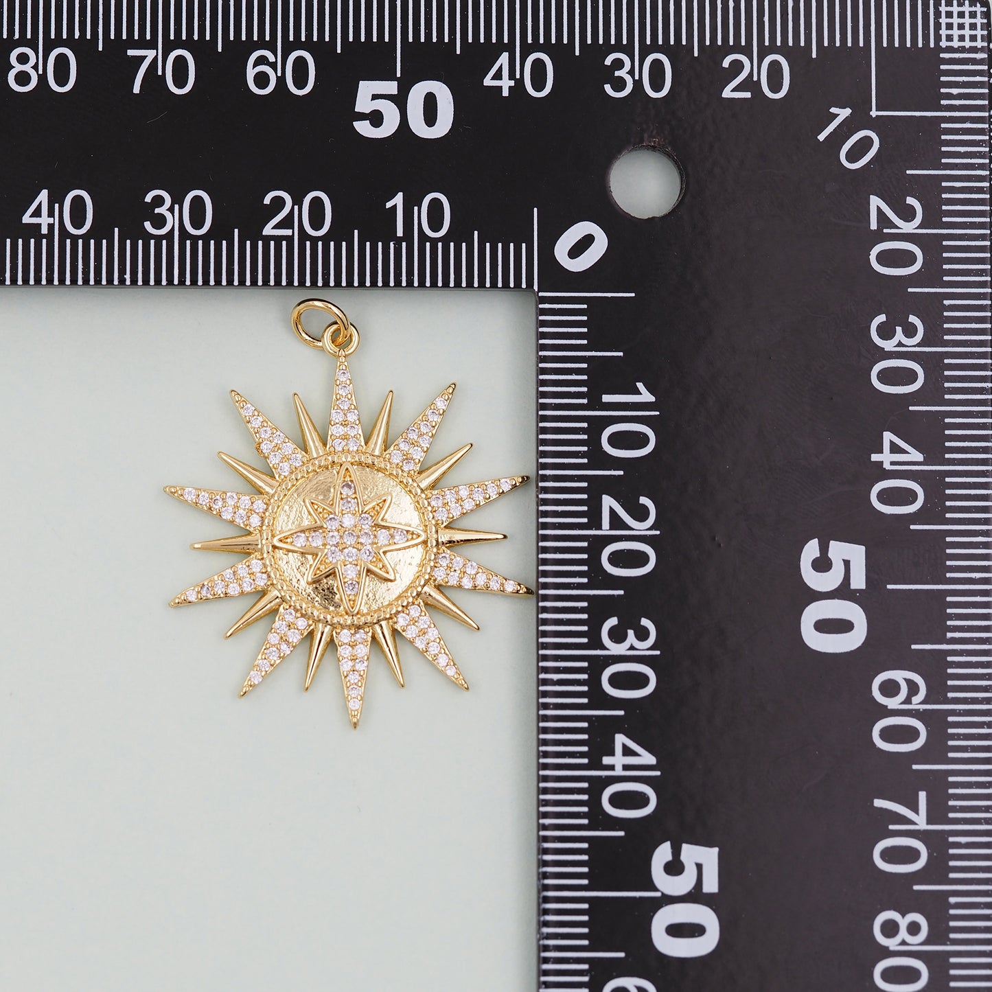 Gold Sun Charms,18K Gold Filled Star Pendant,Celestial Charm Bracelet Necklace for DIY Jewelry Making Supply