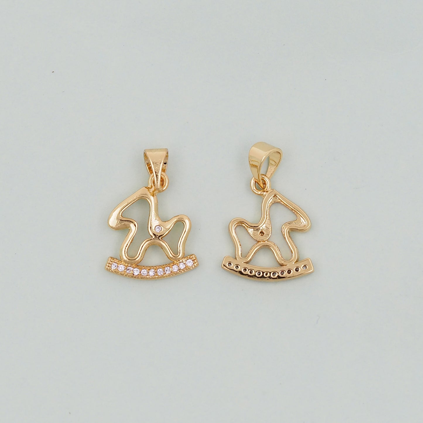 Gold Trojan horse Charms,18K Gold Filled Trojan horse Pendant,Trojan horse Charm Bracelet Necklace for DIY Jewelry Making Supply
