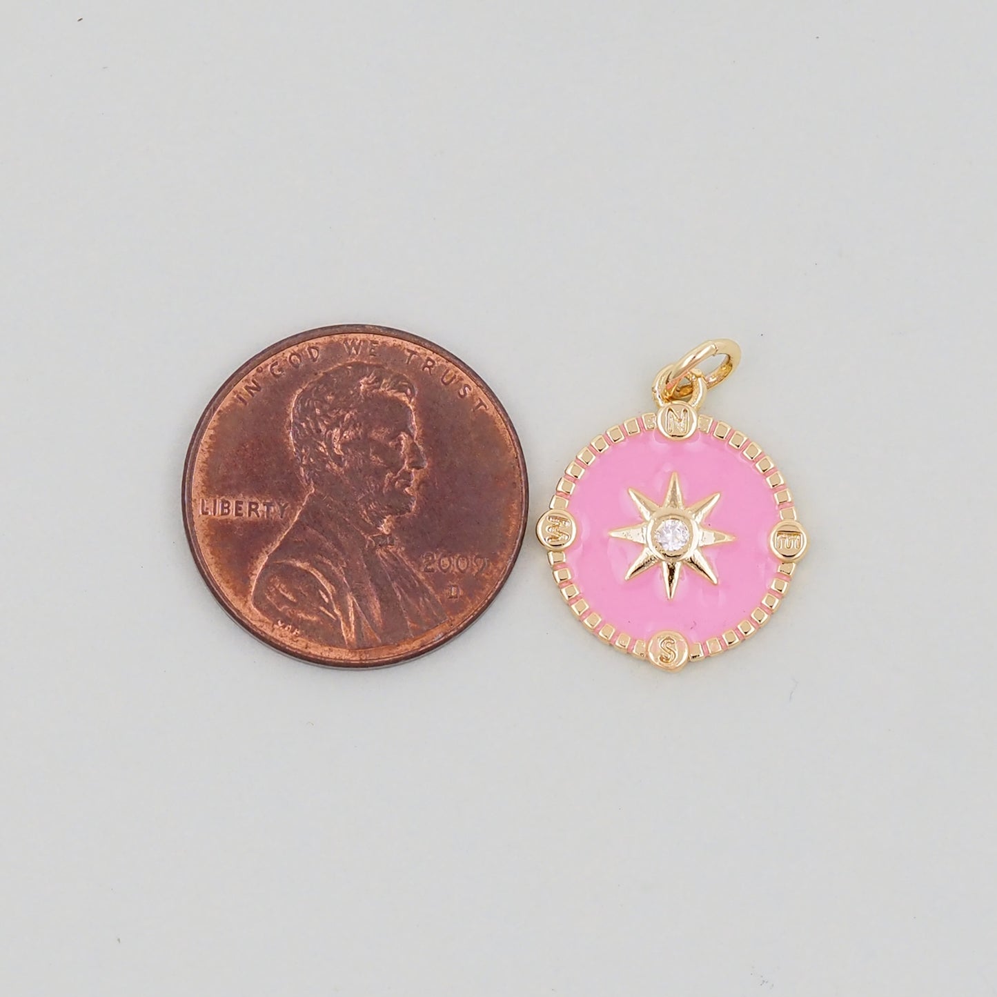 Gold Enamel Star Charms,18K Gold Filled Starburst Pendant,North Star Charm Bracelet Necklace for DIY Jewelry Making Supply