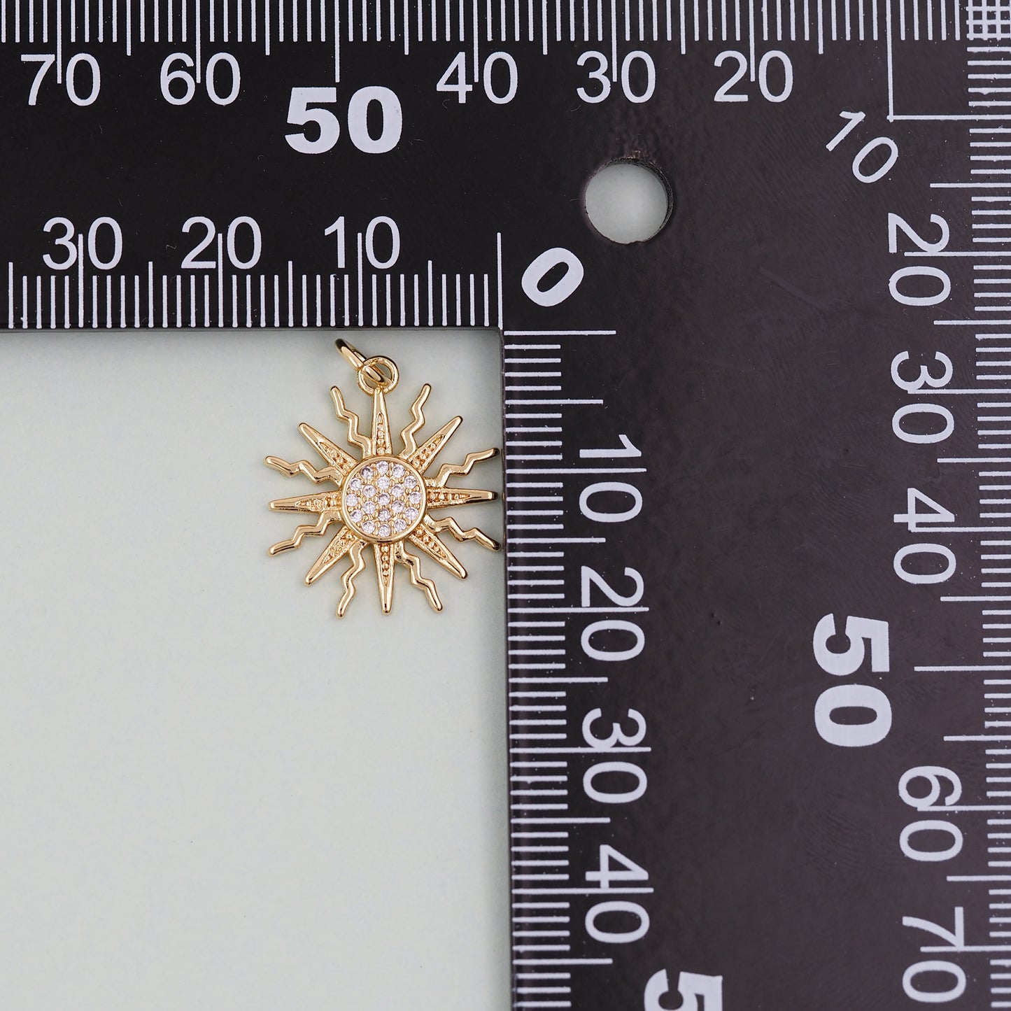 Gold Sun Charms,18K Gold Filled Sun Pendant,Celestial Charm Bracelet Necklace for DIY Jewelry Making Supply