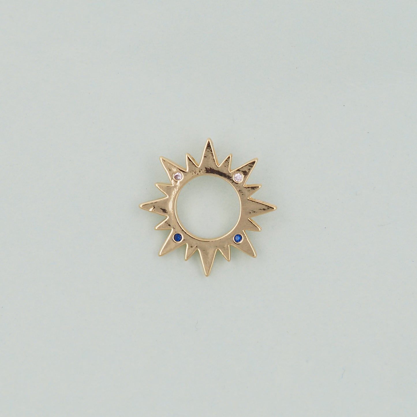 Gold Sun Charms,18K Gold Filled Sun Pendant,Celestial Charm Bracelet Necklace for DIY Jewelry Making Supply