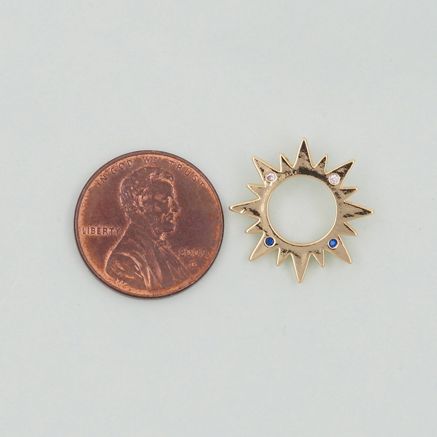 Gold Sun Charms,18K Gold Filled Sun Pendant,Celestial Charm Bracelet Necklace for DIY Jewelry Making Supply