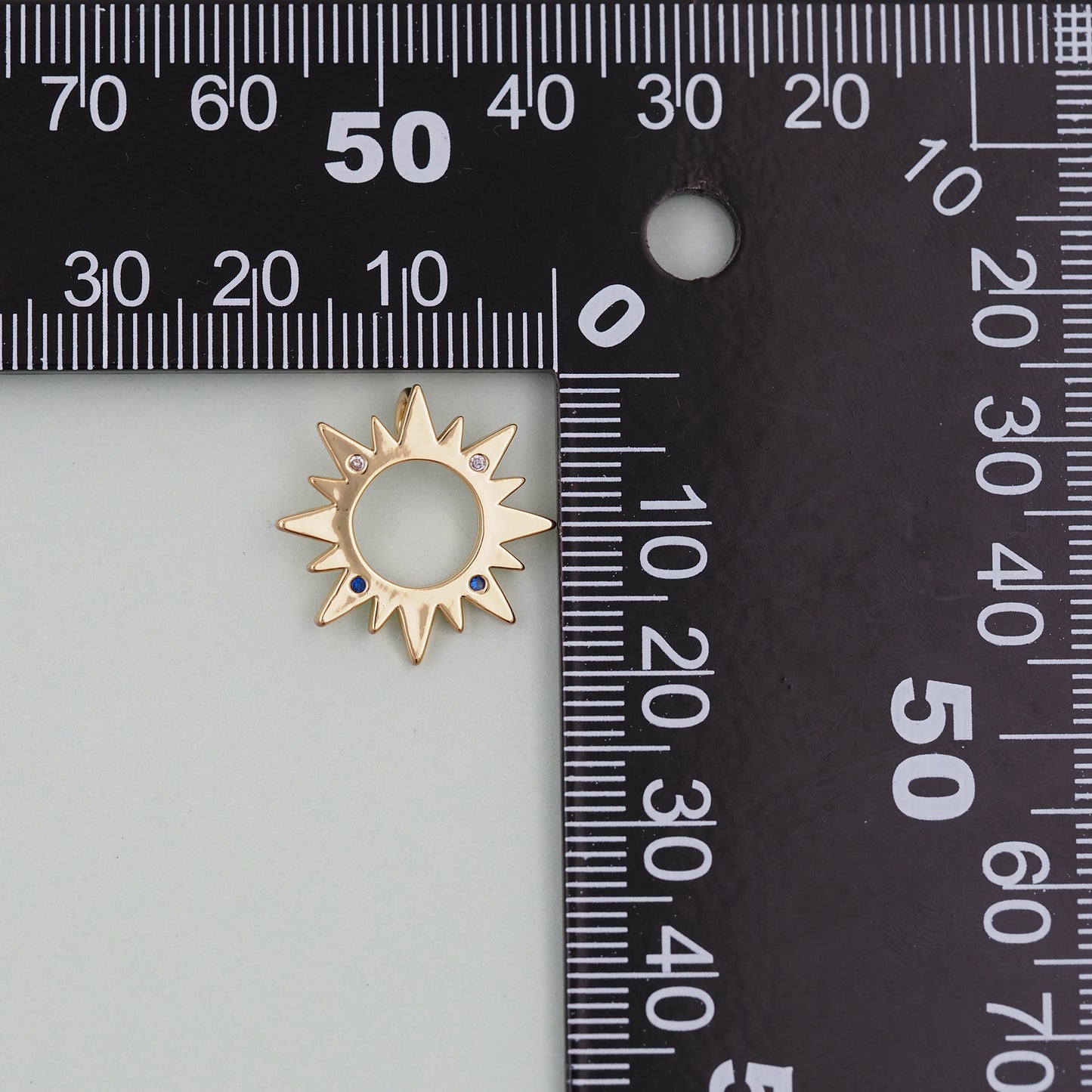 Gold Sun Charms,18K Gold Filled Sun Pendant,Celestial Charm Bracelet Necklace for DIY Jewelry Making Supply