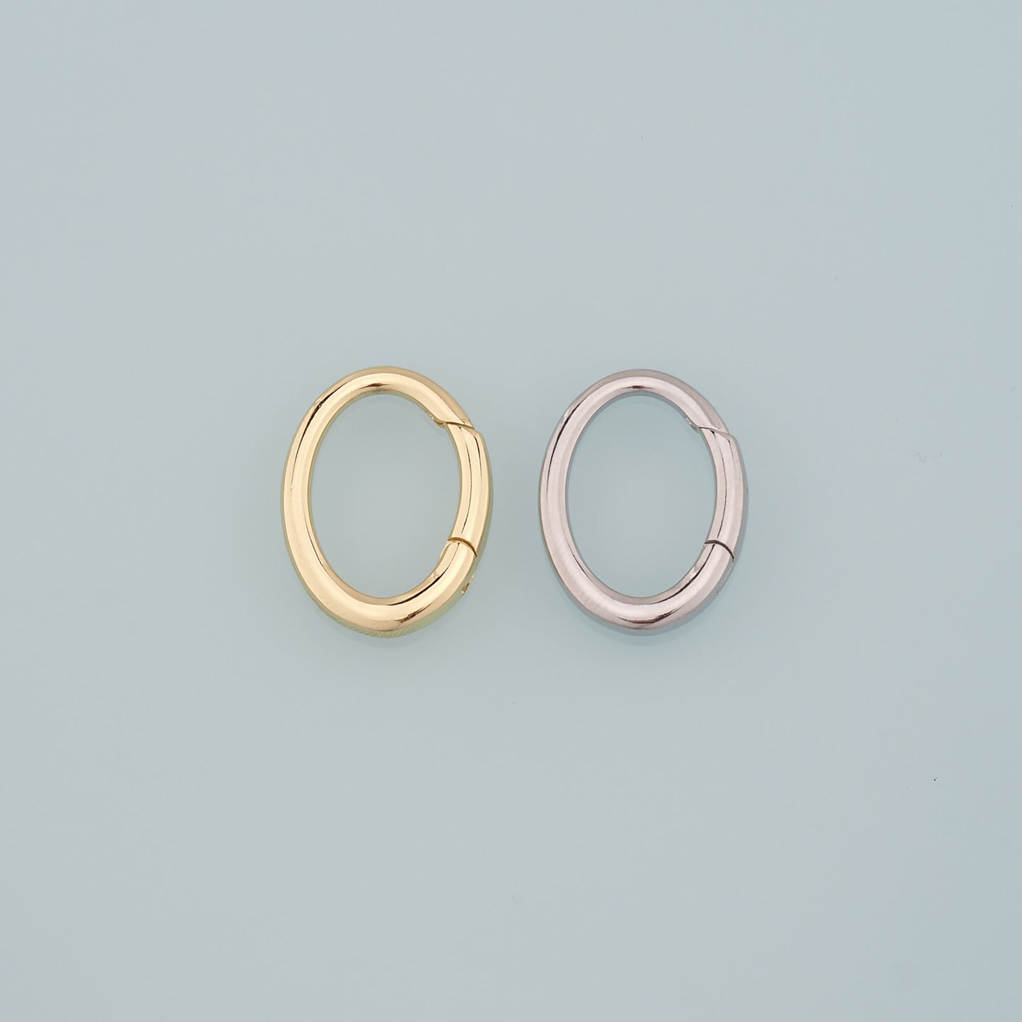 18K Gold Filled Oval Carabiner Clasp,Carabiner Lock Connector,Spring Push Gate for DIY Jewelry Finding Necklace Bracelet