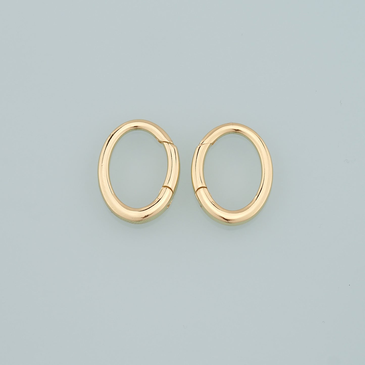18K Gold Filled Oval Carabiner Clasp,Carabiner Lock Connector,Spring Push Gate for DIY Jewelry Finding Necklace Bracelet