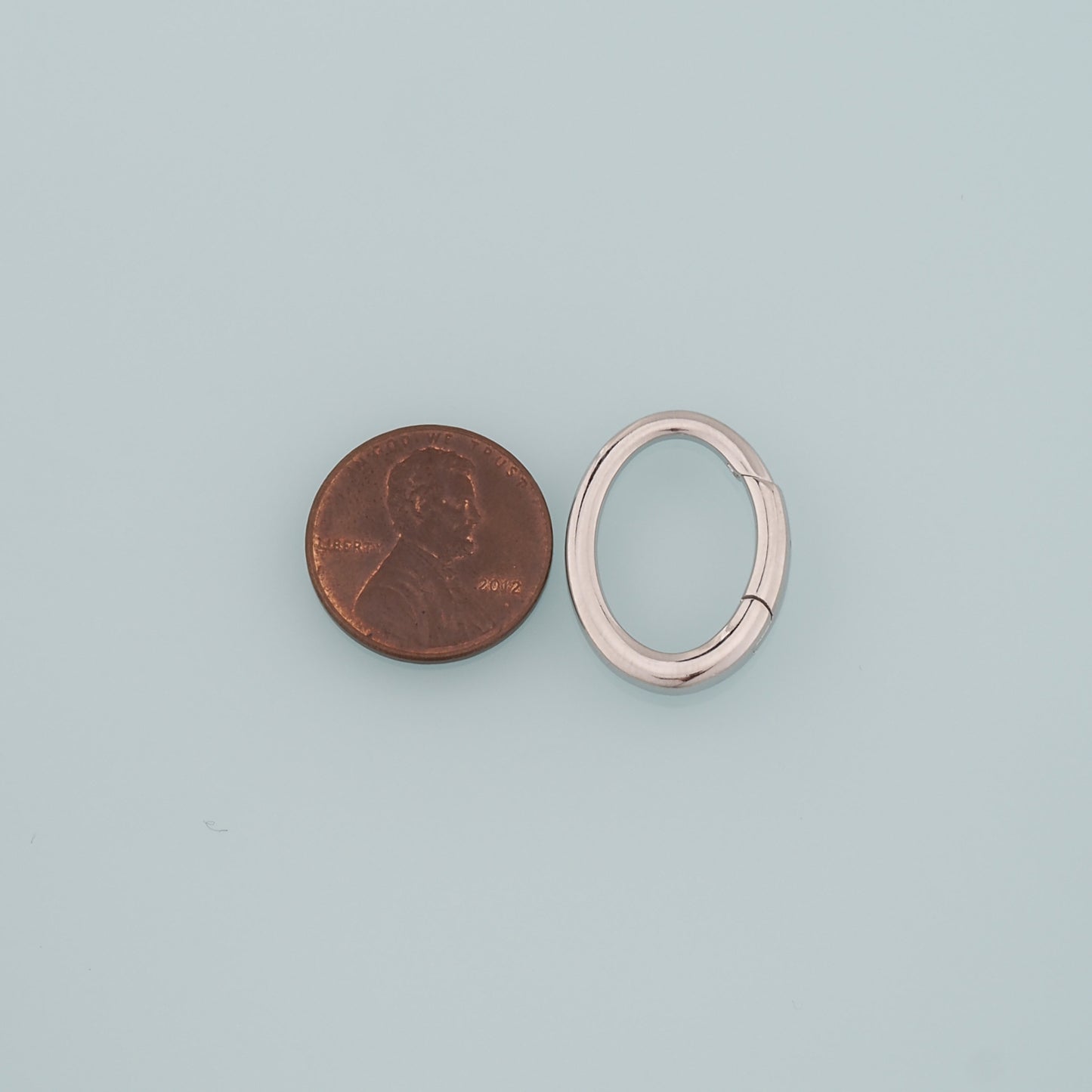 18K Gold Filled Oval Carabiner Clasp,Carabiner Lock Connector,Spring Push Gate for DIY Jewelry Finding Necklace Bracelet