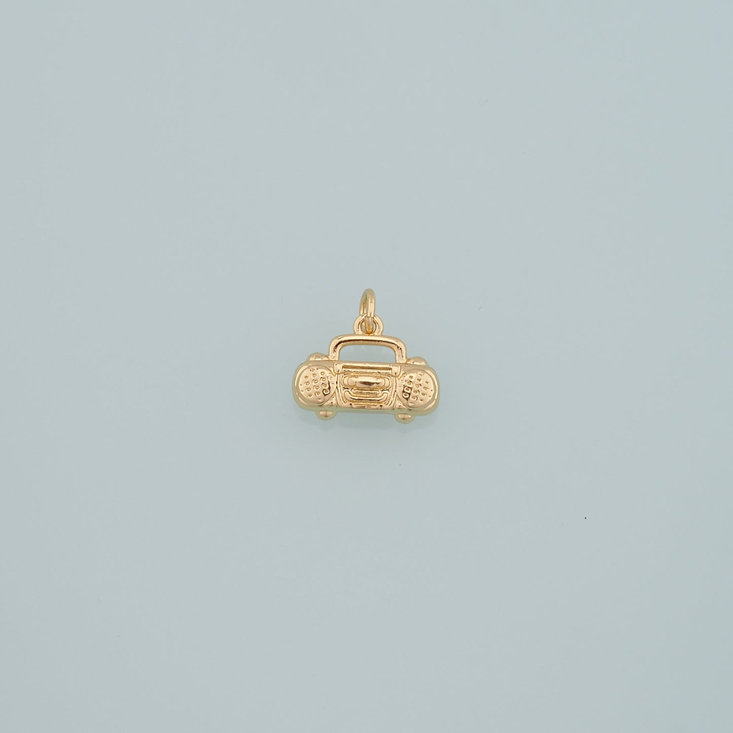 18K Gold Filled Radio Pendant,Dainty Radio Charm Bracelet Necklace for DIY Jewelry Making Supply