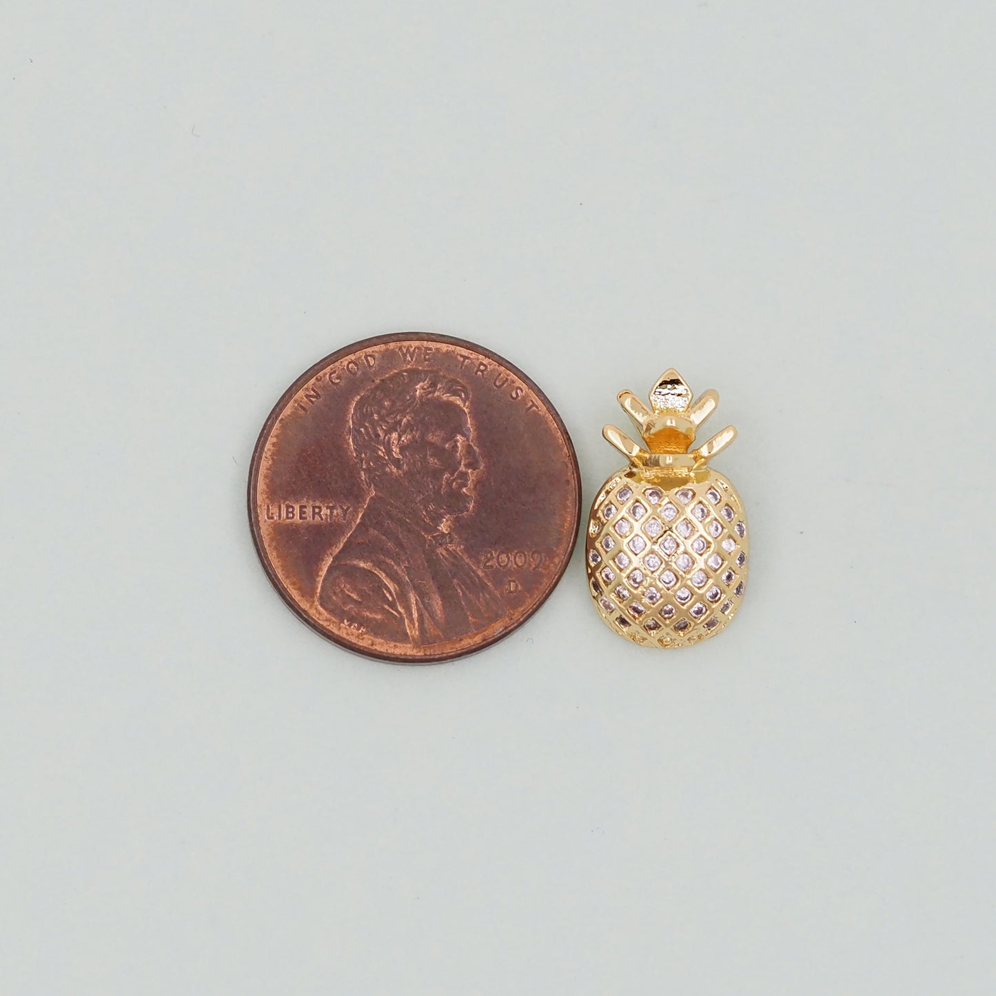 Gold Pineapple Charms,18K Gold Filled Summer Pineapple Pendant,Fruit Charm Bracelet Necklace for DIY Jewelry Making Supply