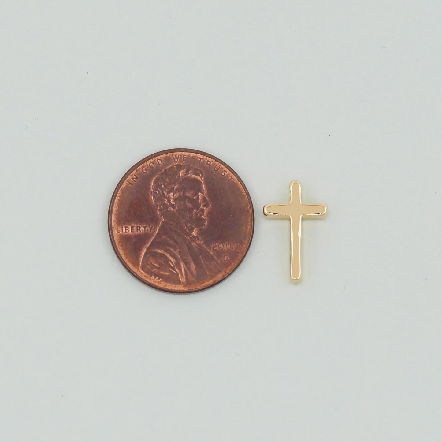 Gold Cross Charms,18K Gold Filled Cross Pendant,Silver Religious Charm Bracelet Necklace for DIY Jewelry Making Supply