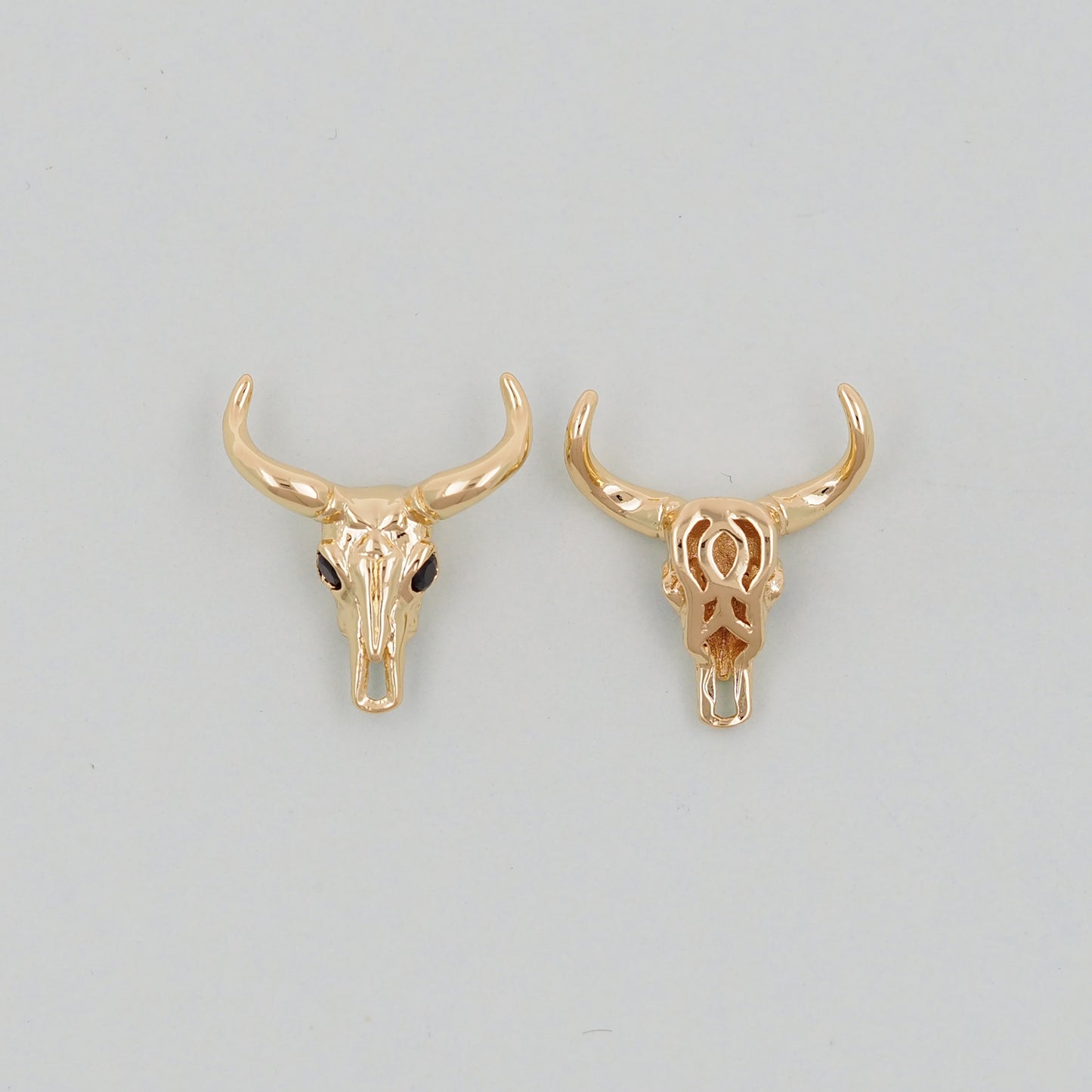 Gold Bull Head Charms,18K Gold Filled bull head Pendant,Silver bull head Charm Bracelet Necklace for DIY Jewelry Making Supply