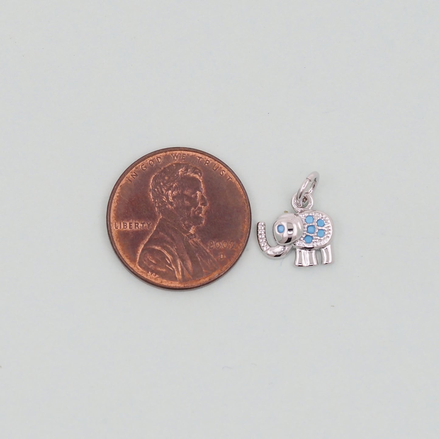 Gold Tiny Elephant Charms,18K Gold Filled CZ Elephant Pendant,Elephant Charm Bracelet Necklace for DIY Jewelry Making Supply