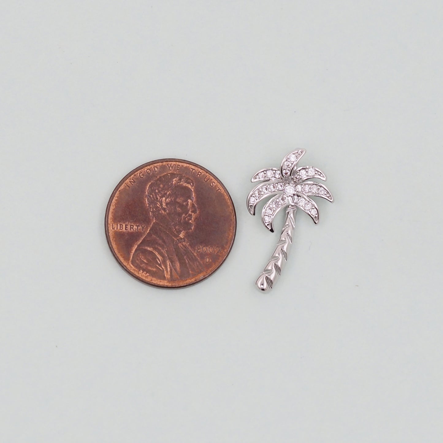 Gold Palm Tree Charms,18K Gold Filled Palm tree Pendant,Silver coconut tree Charm Bracelet Necklace for DIY Jewelry Making Supply