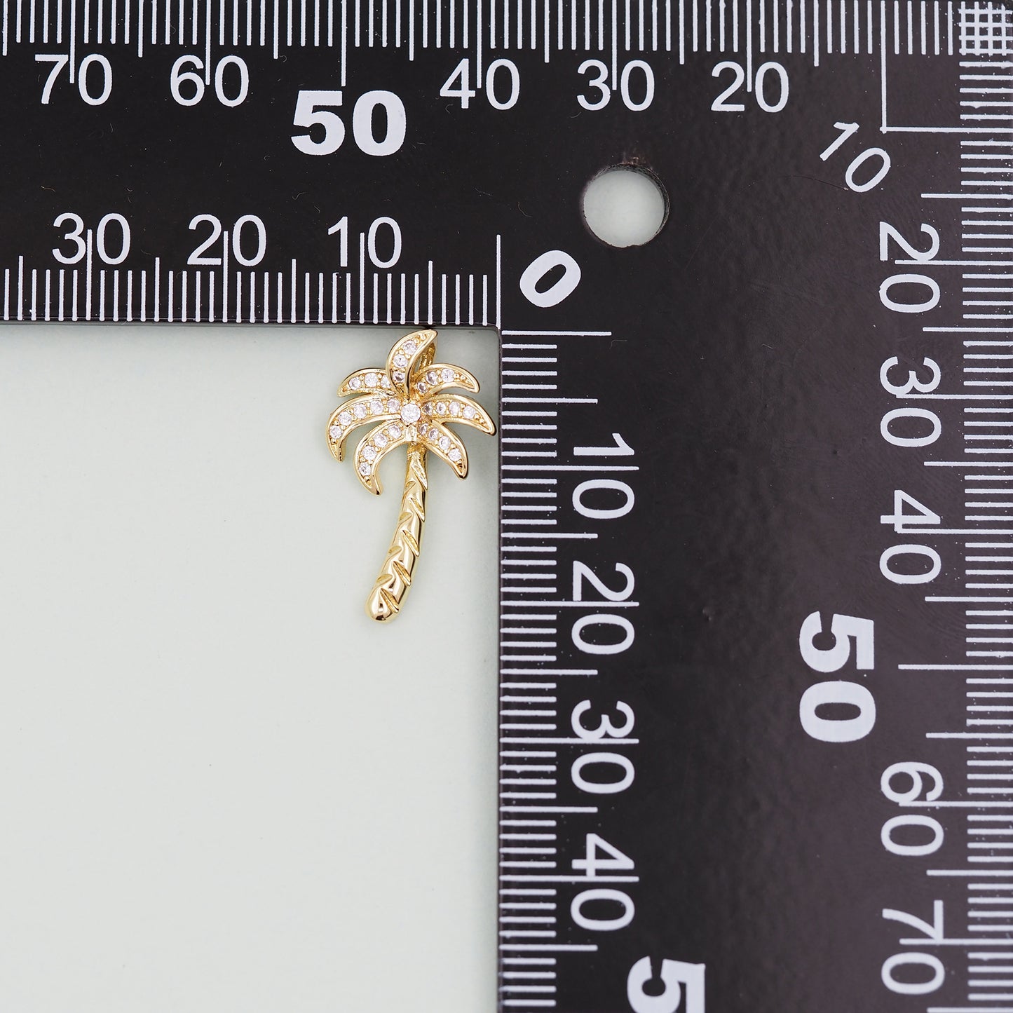 Gold Palm Tree Charms,18K Gold Filled Palm tree Pendant,Silver coconut tree Charm Bracelet Necklace for DIY Jewelry Making Supply