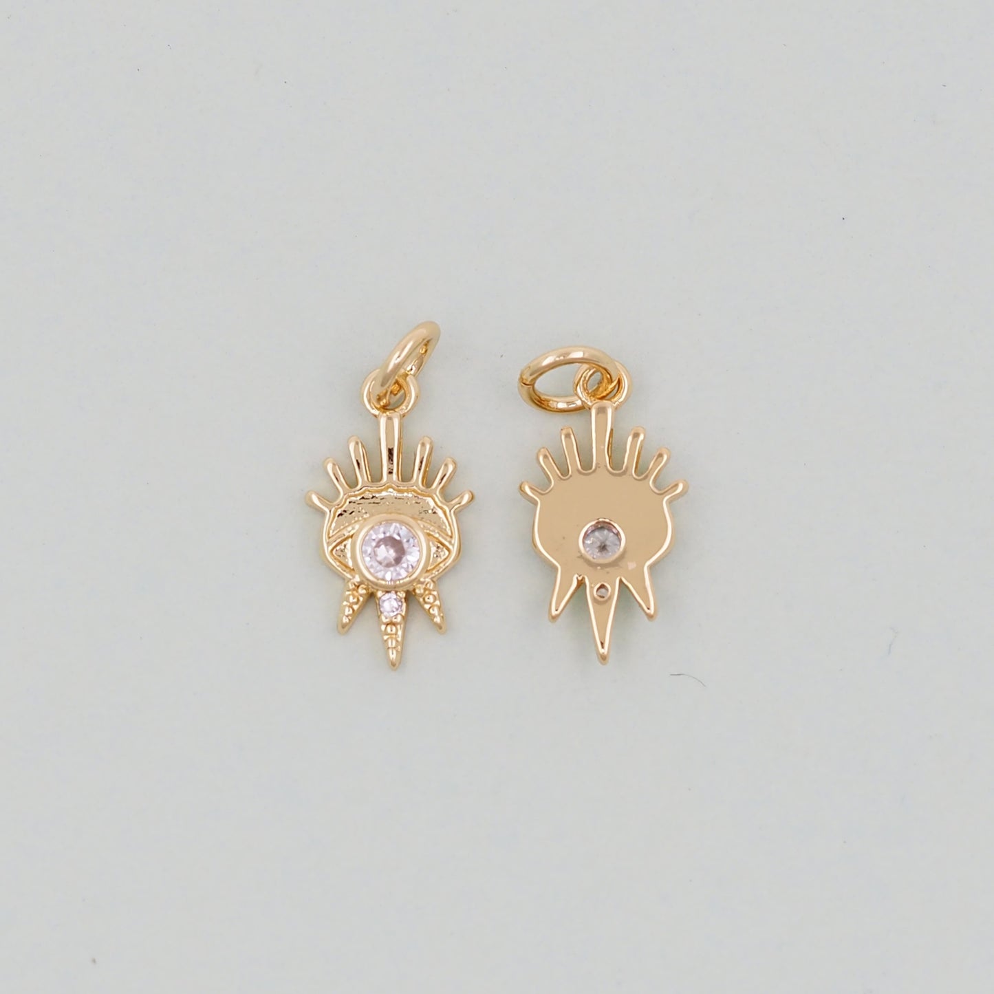 Gold Evil Eye Charms,18K Gold Filled Evil Eye Pendant,Evil Eye Charm Bracelet Necklace for DIY Jewelry Making Supply
