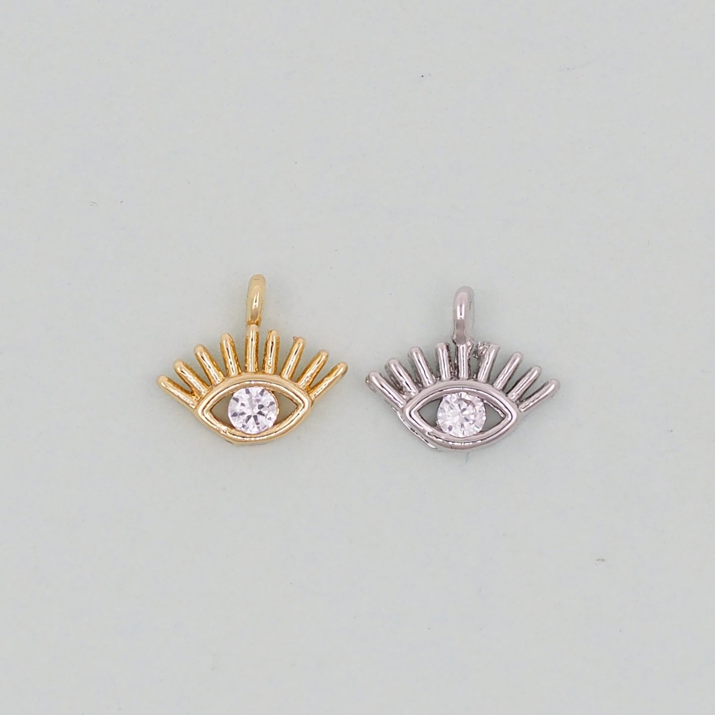 Gold Evil Eye Charms,18K Gold Filled Evil Eye Pendant,Evil Eye Charm Bracelet Necklace for DIY Jewelry Making Supply