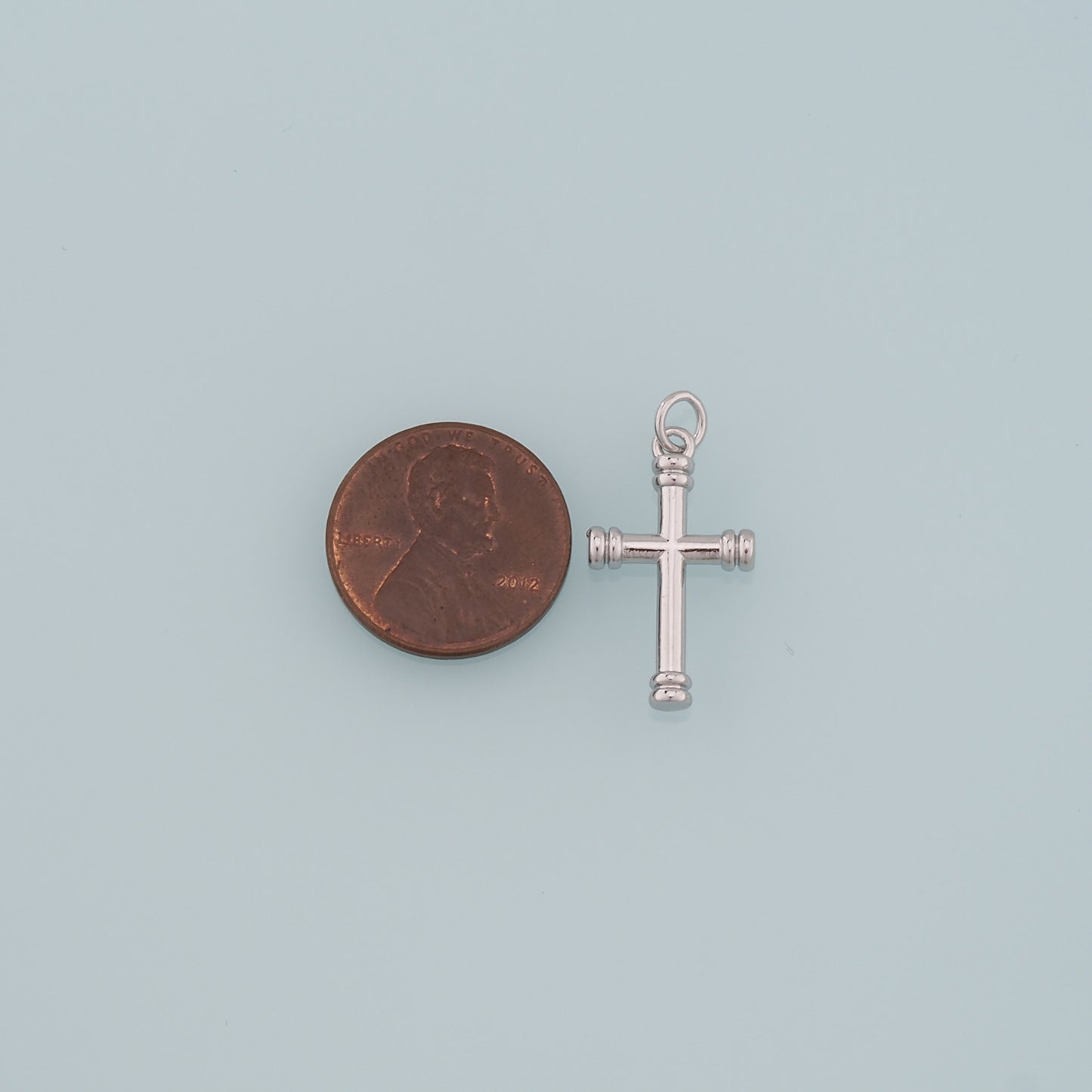 Gold Cross Charms,18K Gold Filled Cross Pendant,Religion Charm Bracelet Necklace for DIY Jewelry Making Supply