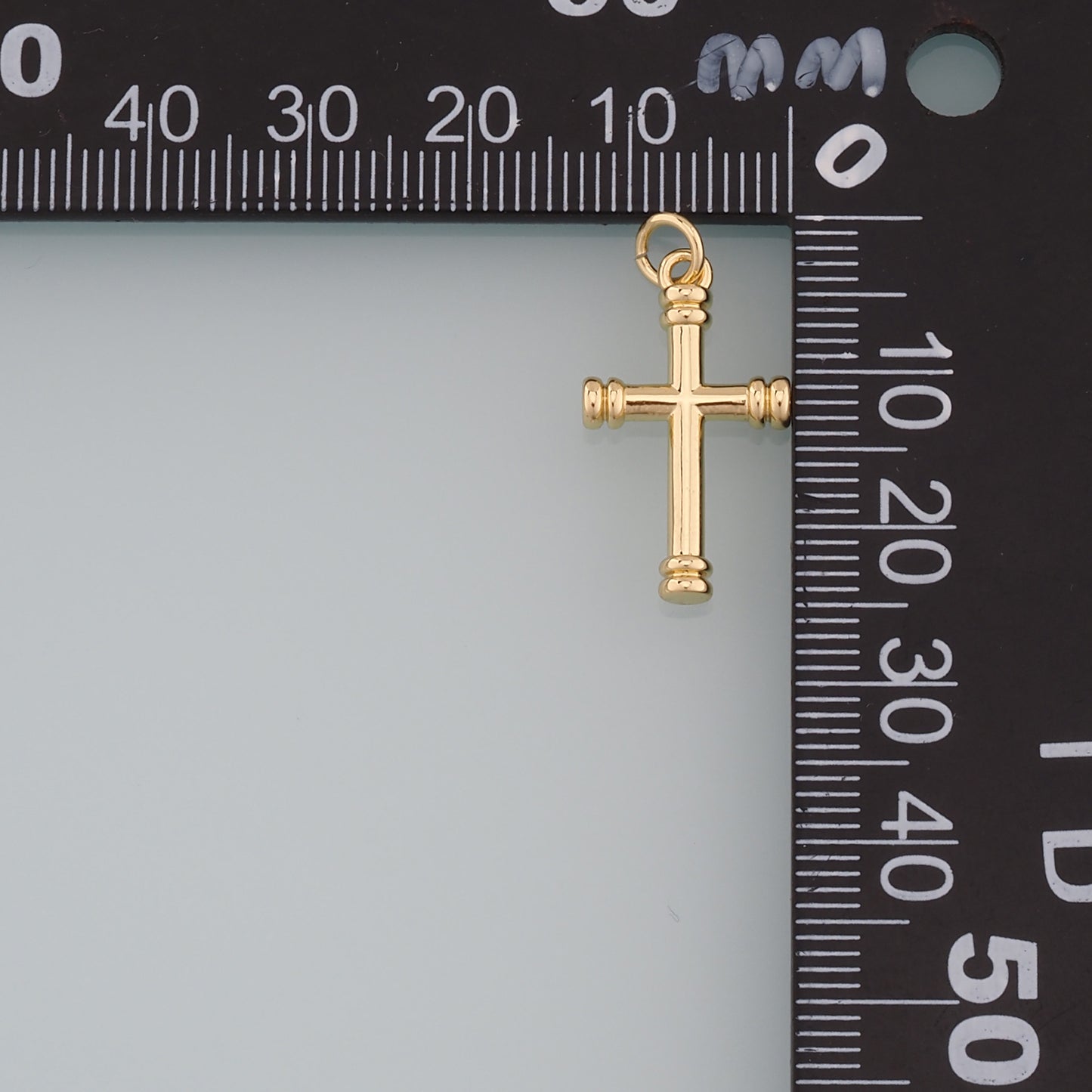 Gold Cross Charms,18K Gold Filled Cross Pendant,Religion Charm Bracelet Necklace for DIY Jewelry Making Supply