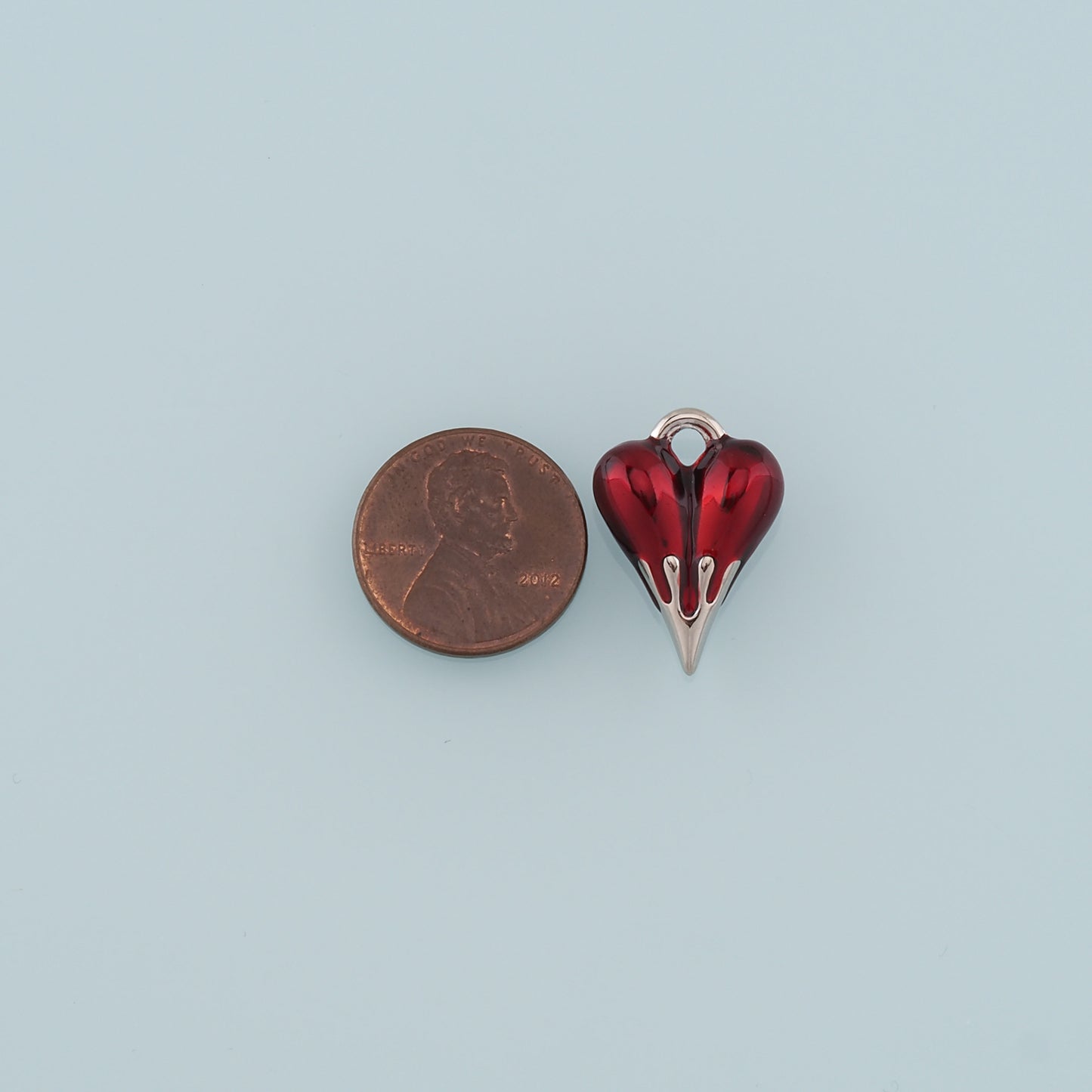 Gold Heart Charms,18K Gold Filled Heart Pendant,Enamel Heart Charm Bracelet Necklace for DIY Jewelry Making Supply