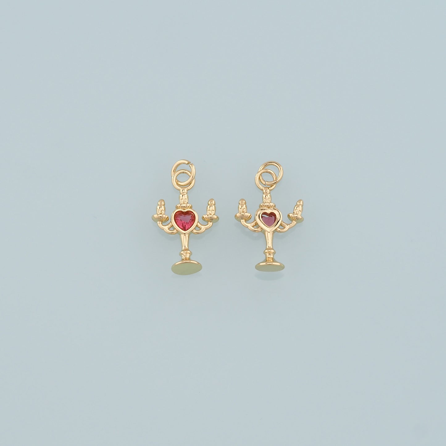 18K Gold Filled Candlestick Pendant,Candlestick Charm Bracelet Necklace for DIY Jewelry Making Supply