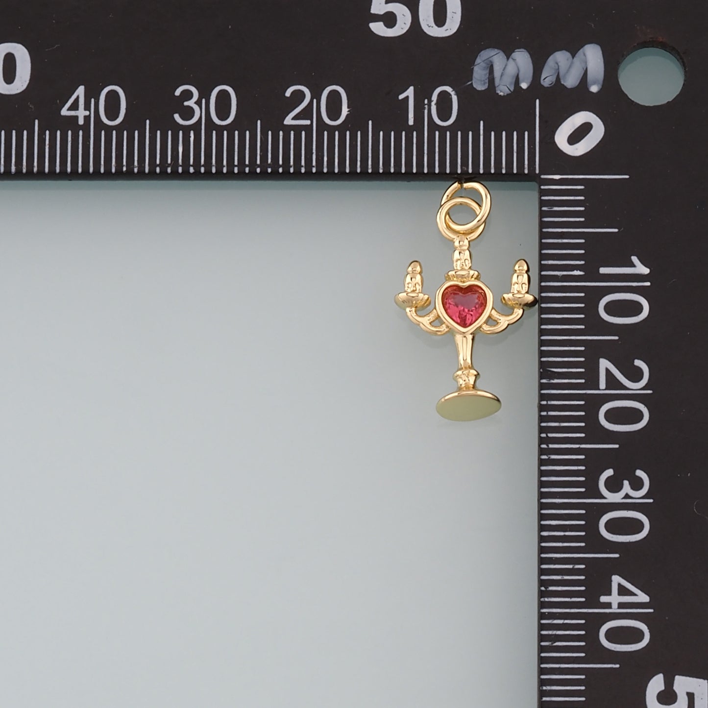 18K Gold Filled Candlestick Pendant,Candlestick Charm Bracelet Necklace for DIY Jewelry Making Supply
