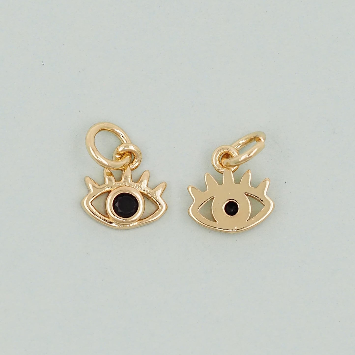 Gold Evil Eye Charms,18K Gold Filled Evil Eye Pendant,Evil Eye Charm Bracelet Necklace for DIY Jewelry Making Supply