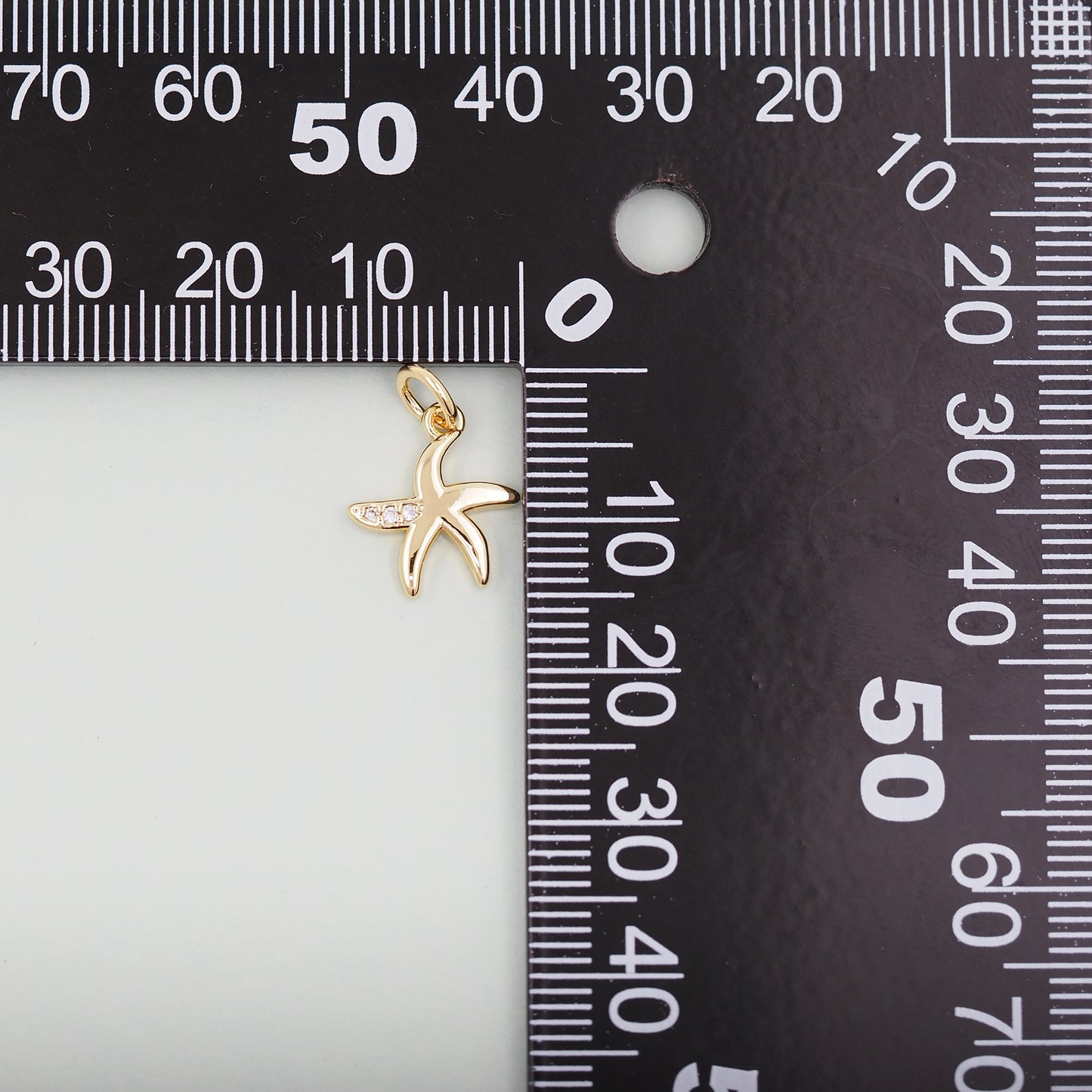 Gold Starfish Charms,18K Gold Filled Sea star Pendant,Starfish Charm Bracelet Necklace for DIY Jewelry Making Supply