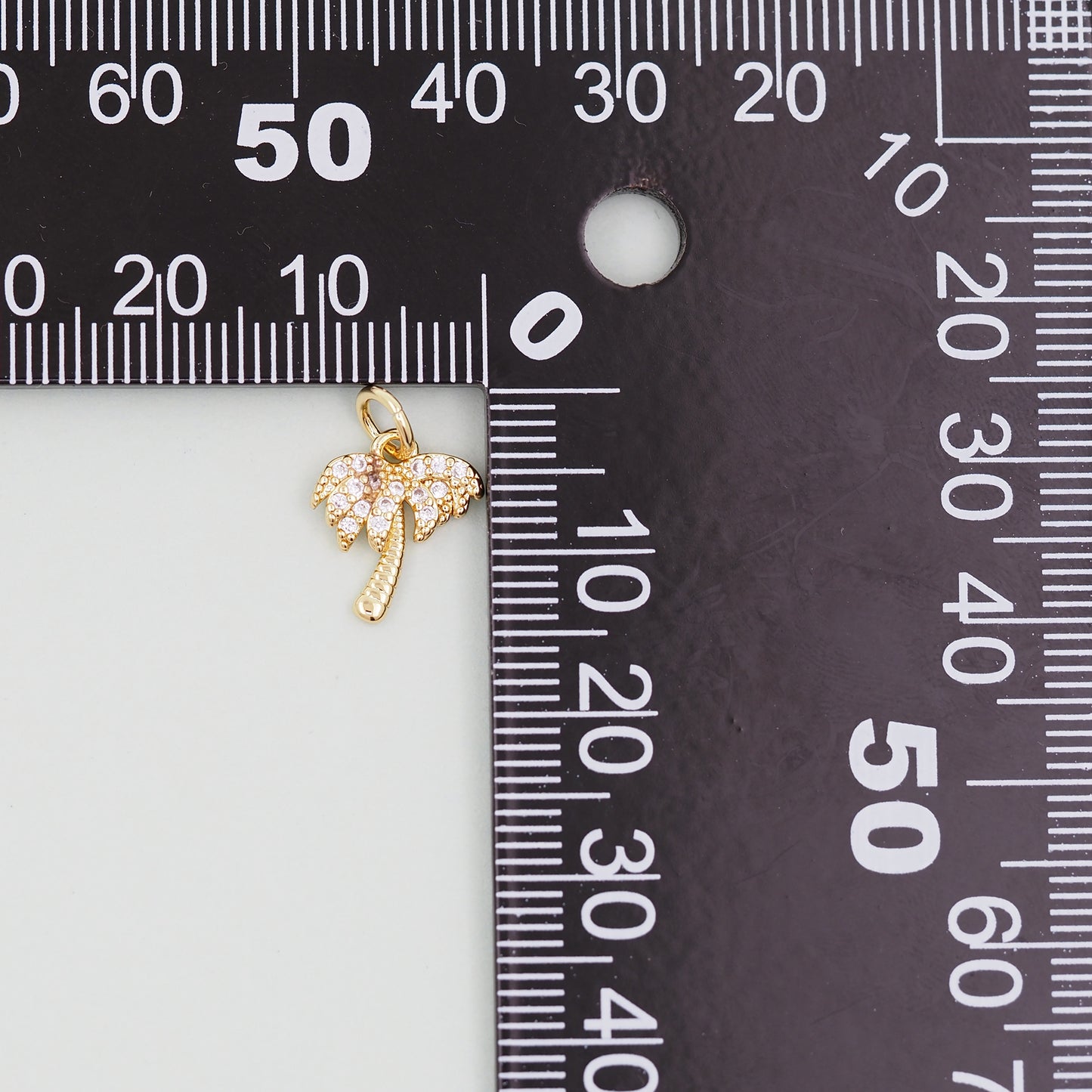 Gold Palm Tree Charms,18K Gold Filled Palm tree Pendant,Silver coconut tree Charm Bracelet Necklace for DIY Jewelry Making Supply