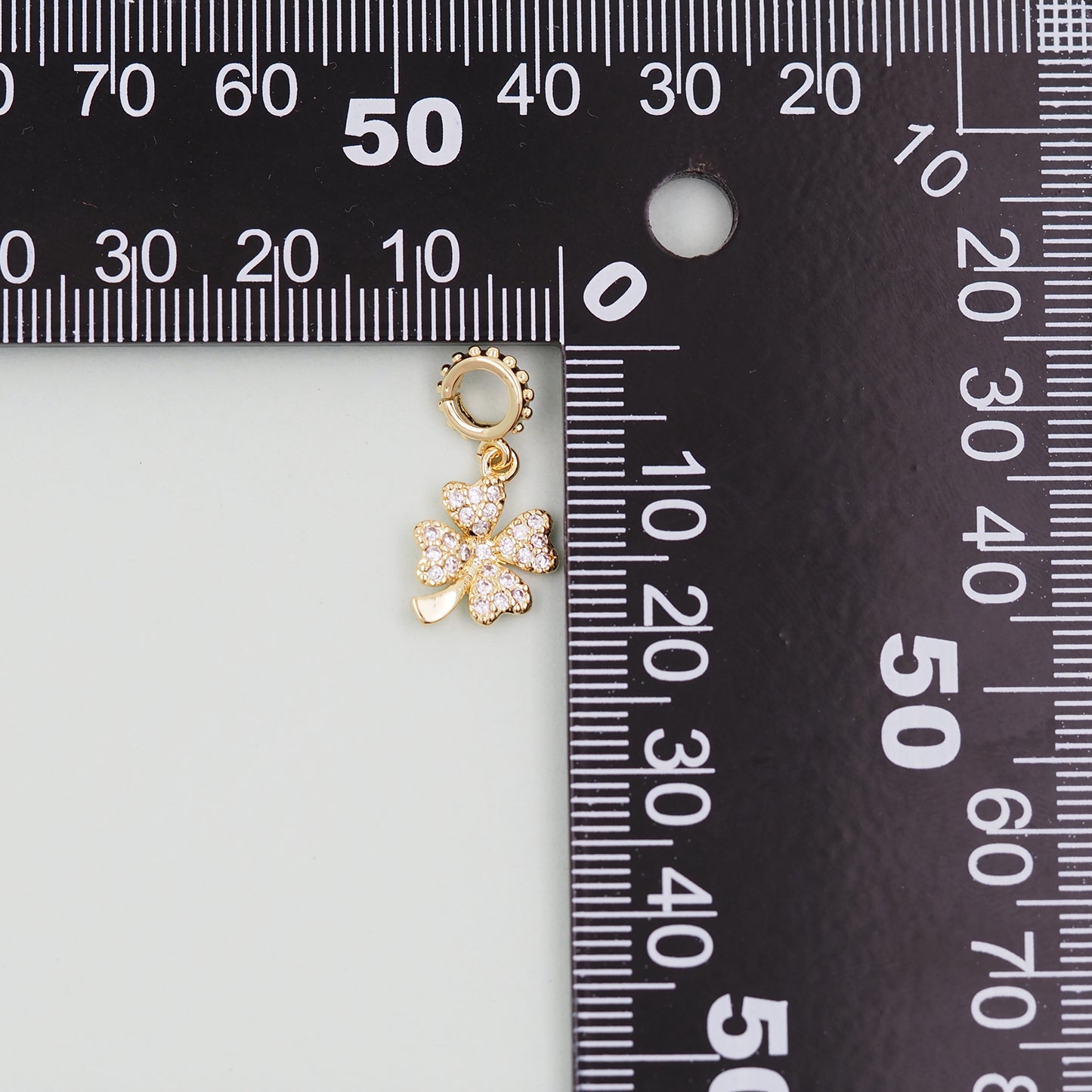 Gold Flower Charms,18K Gold Filled CZ flower Pendant,Silver flower Charm Bracelet Necklace for DIY Jewelry Making Supply