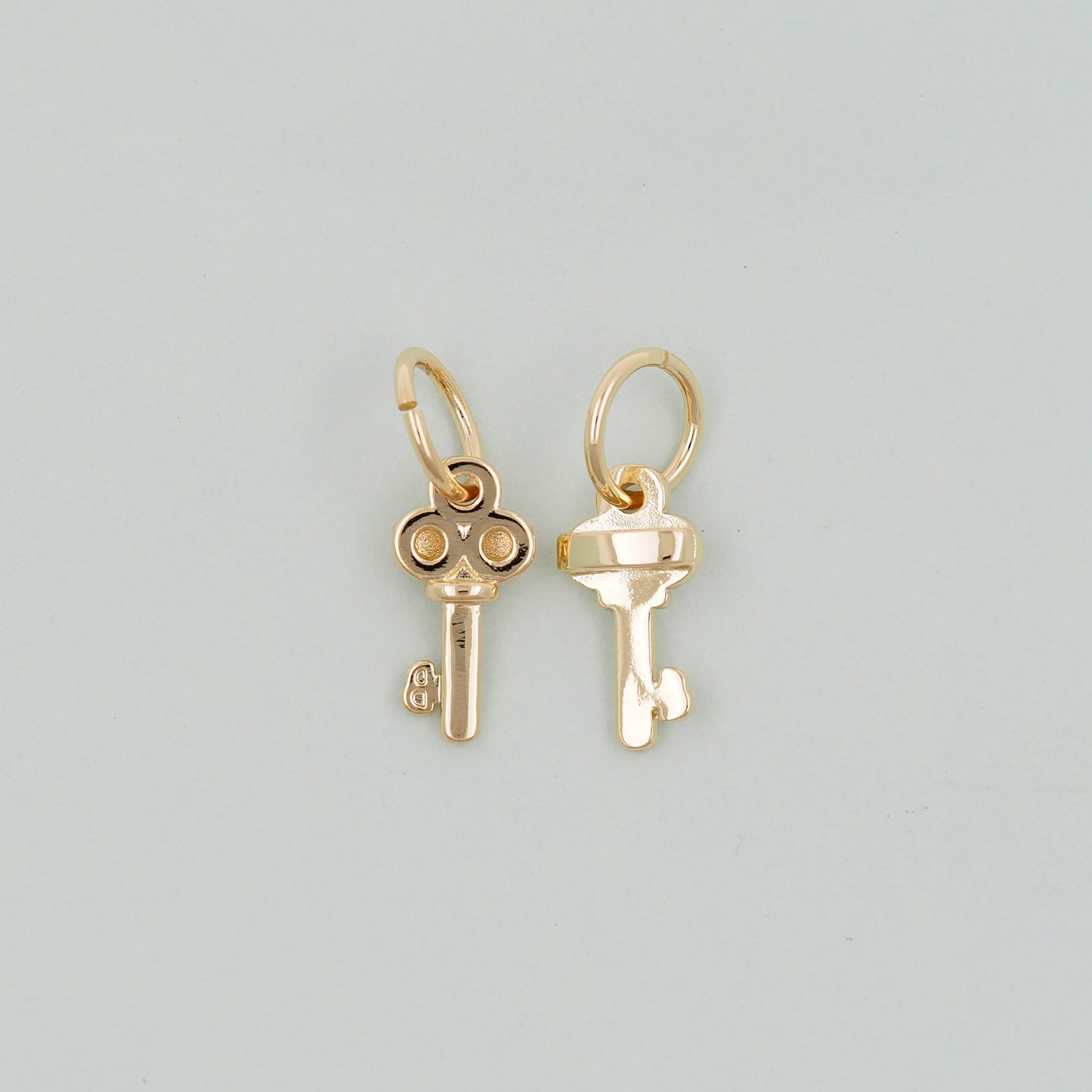 Gold Key Charms,18K Gold Filled Key Pendant,Key Charm Bracelet Necklace for DIY Jewelry Making Supply