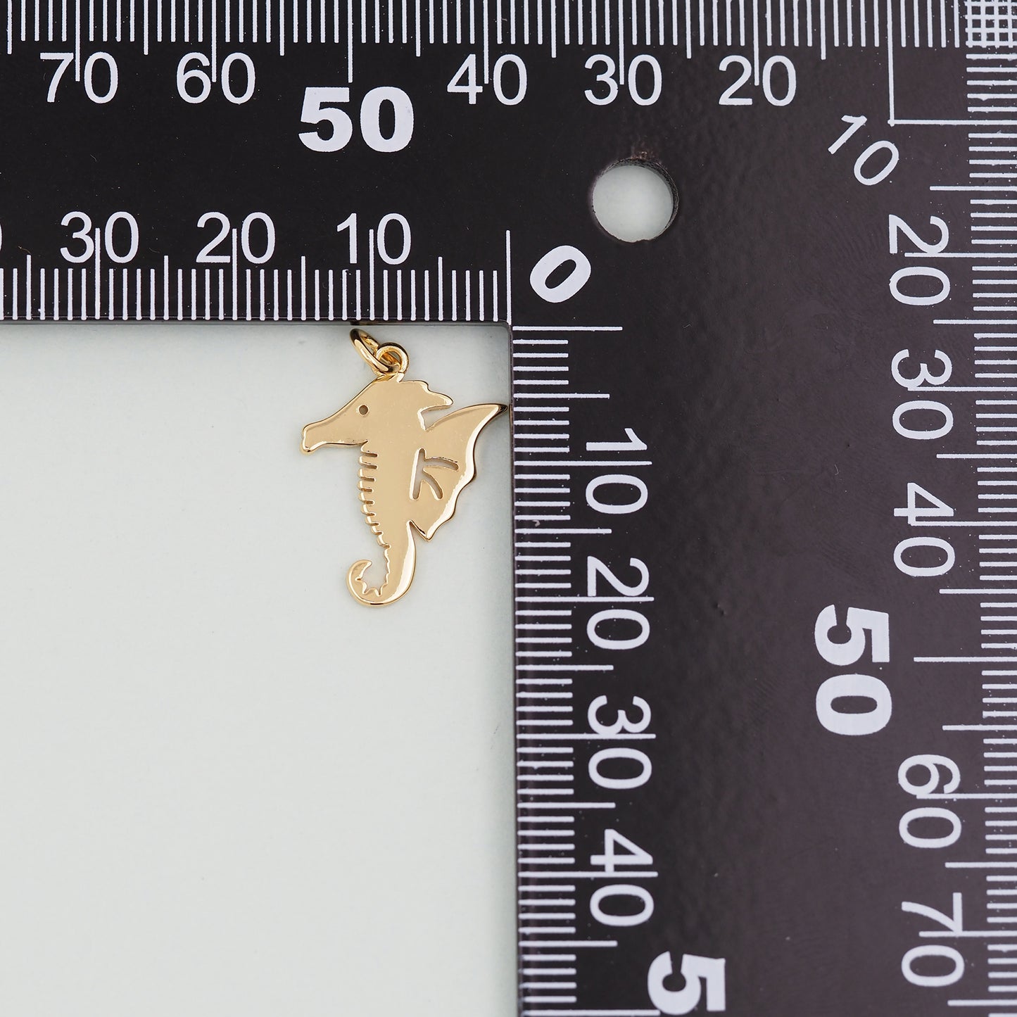Gold seahorse Charms,18K Gold Filled seahorse Pendant,seahorse Charm Bracelet Necklace for DIY Jewelry Making Supply