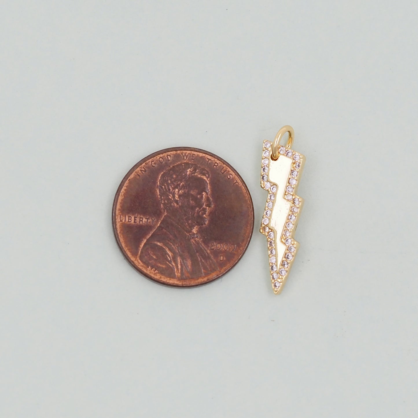 Gold Lightning Charms,18K Gold Filled Tiny Lightning Pendant,Silver Lightning Charm Bracelet Necklace for DIY Jewelry Making Supply
