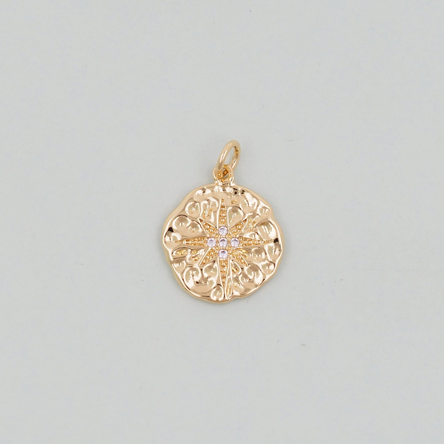 Gold Star Charms,18K Gold Filled Starburst Pendant,North Star Charm Bracelet Necklace for DIY Jewelry Making Supply