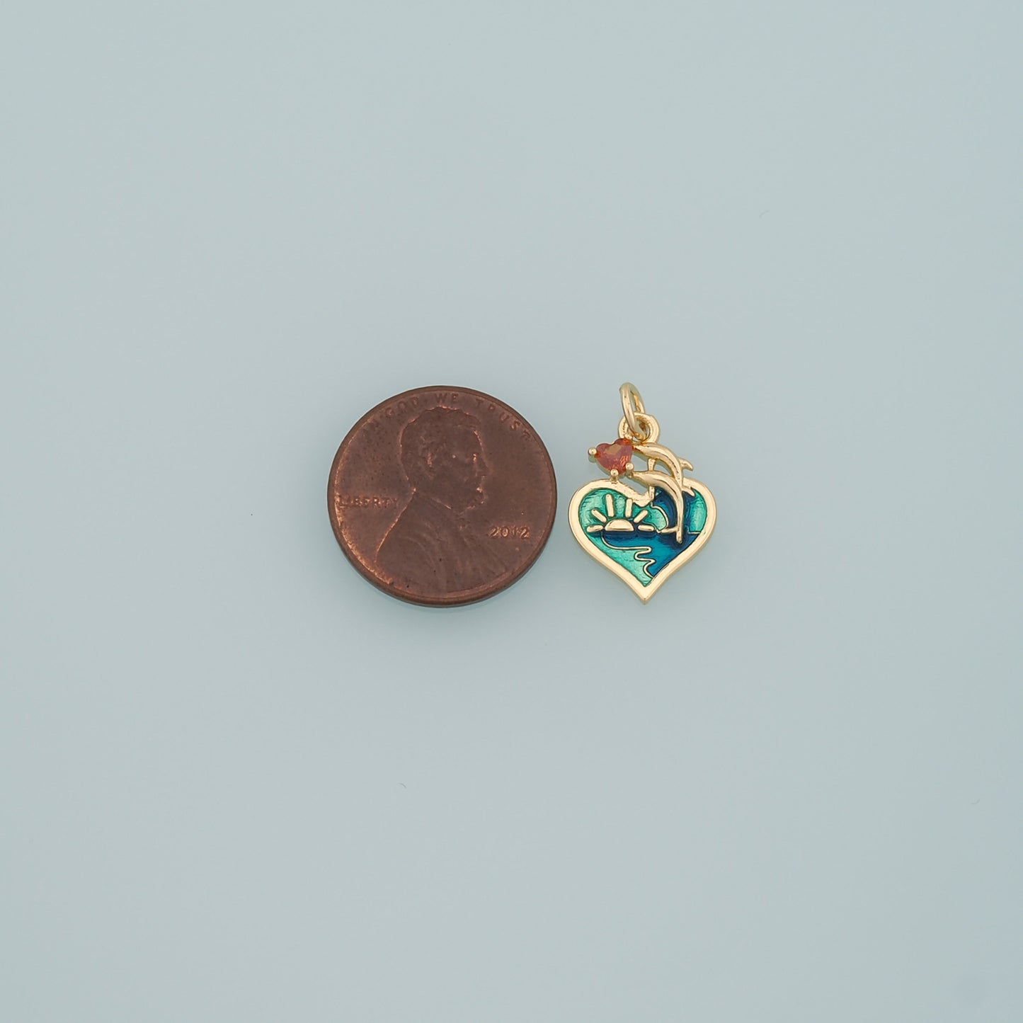 Gold Dolphin Charms,18K Gold Filled Enamel Dolphin Pendant,Enamel Dolphin Charm Bracelet Necklace for DIY Jewelry Making Supply