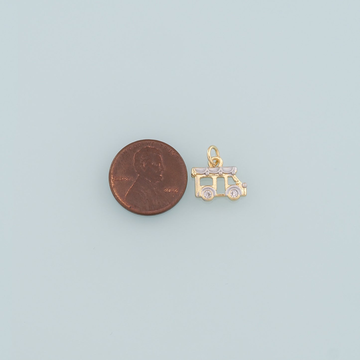 18K Gold Filled Car Pendant,Dainty Car Charm Bracelet Necklace for DIY Jewelry Making Supply