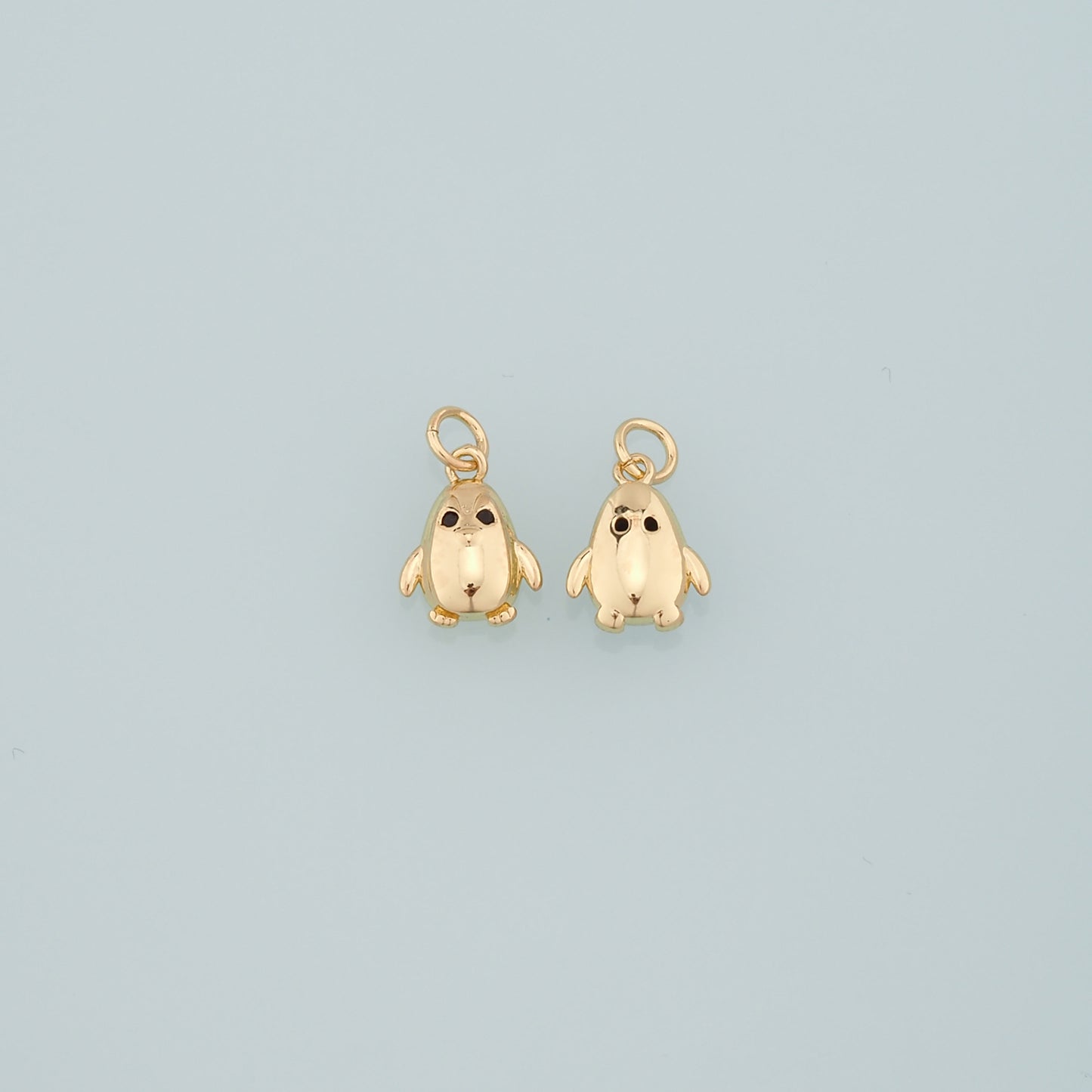 Gold Penguin Charms,18K Gold Filled Penguin Pendant,Animal Charm Bracelet Necklace for DIY Jewelry Making Supply