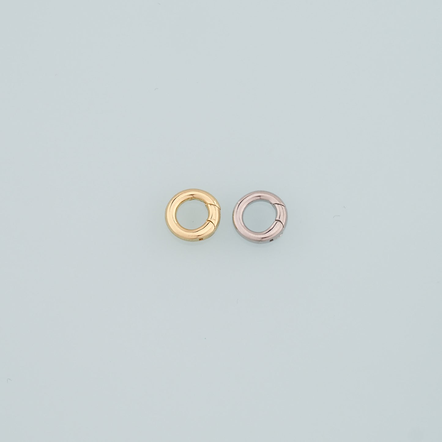 18K Gold Filled Round Carabiner Clasp,Carabiner Lock Connector,Spring Push Gate for DIY Jewelry Clasp Finding Necklace Bracelet