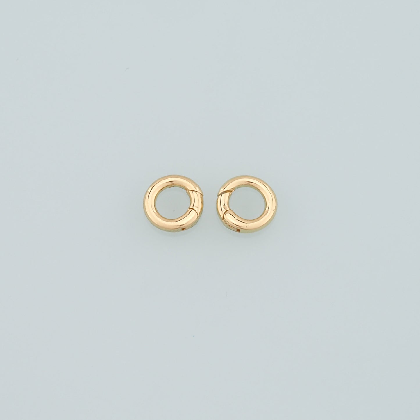 18K Gold Filled Round Carabiner Clasp,Carabiner Lock Connector,Spring Push Gate for DIY Jewelry Clasp Finding Necklace Bracelet