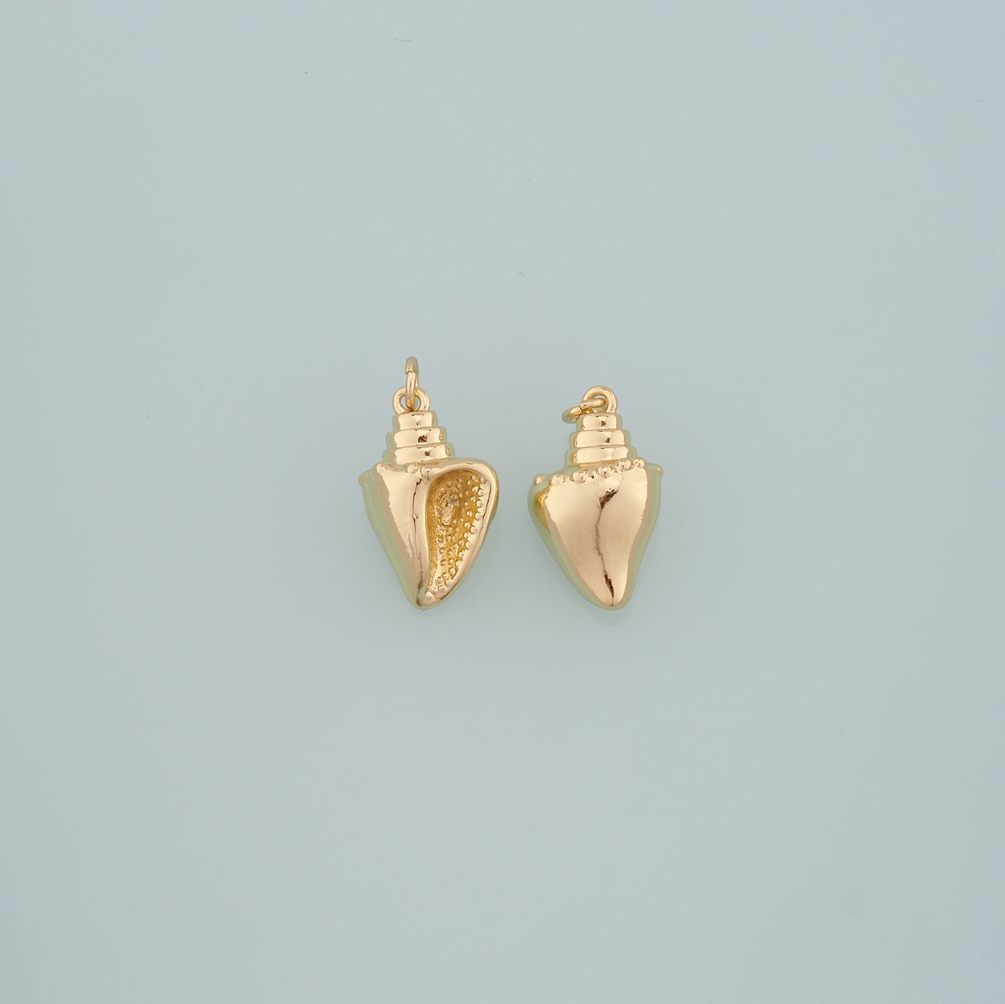 Gold Conch Charms,18K Gold Filled Shell Pendant,Conch Shell Charm Bracelet Necklace for DIY Jewelry Making Supply