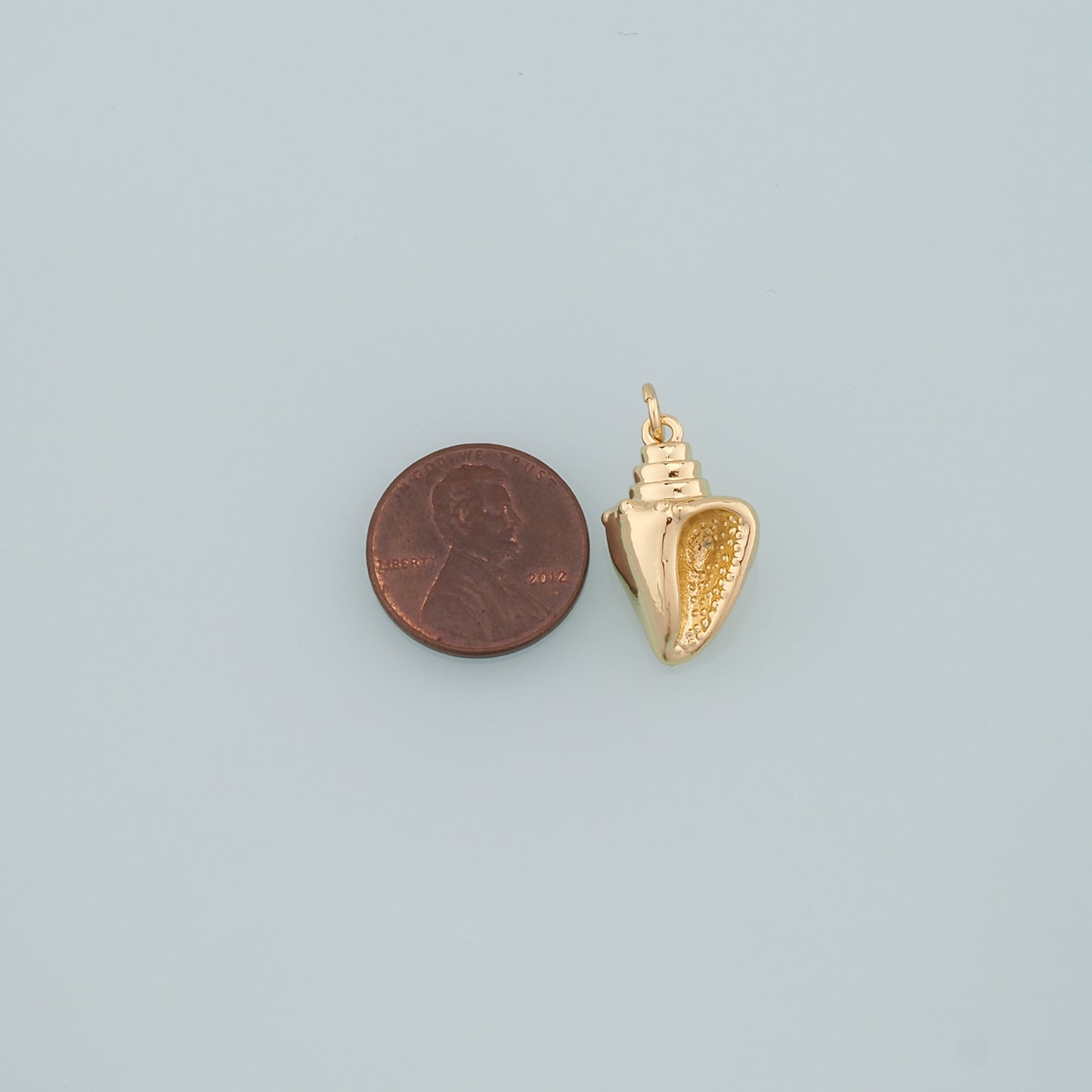 Gold Conch Charms,18K Gold Filled Shell Pendant,Conch Shell Charm Bracelet Necklace for DIY Jewelry Making Supply