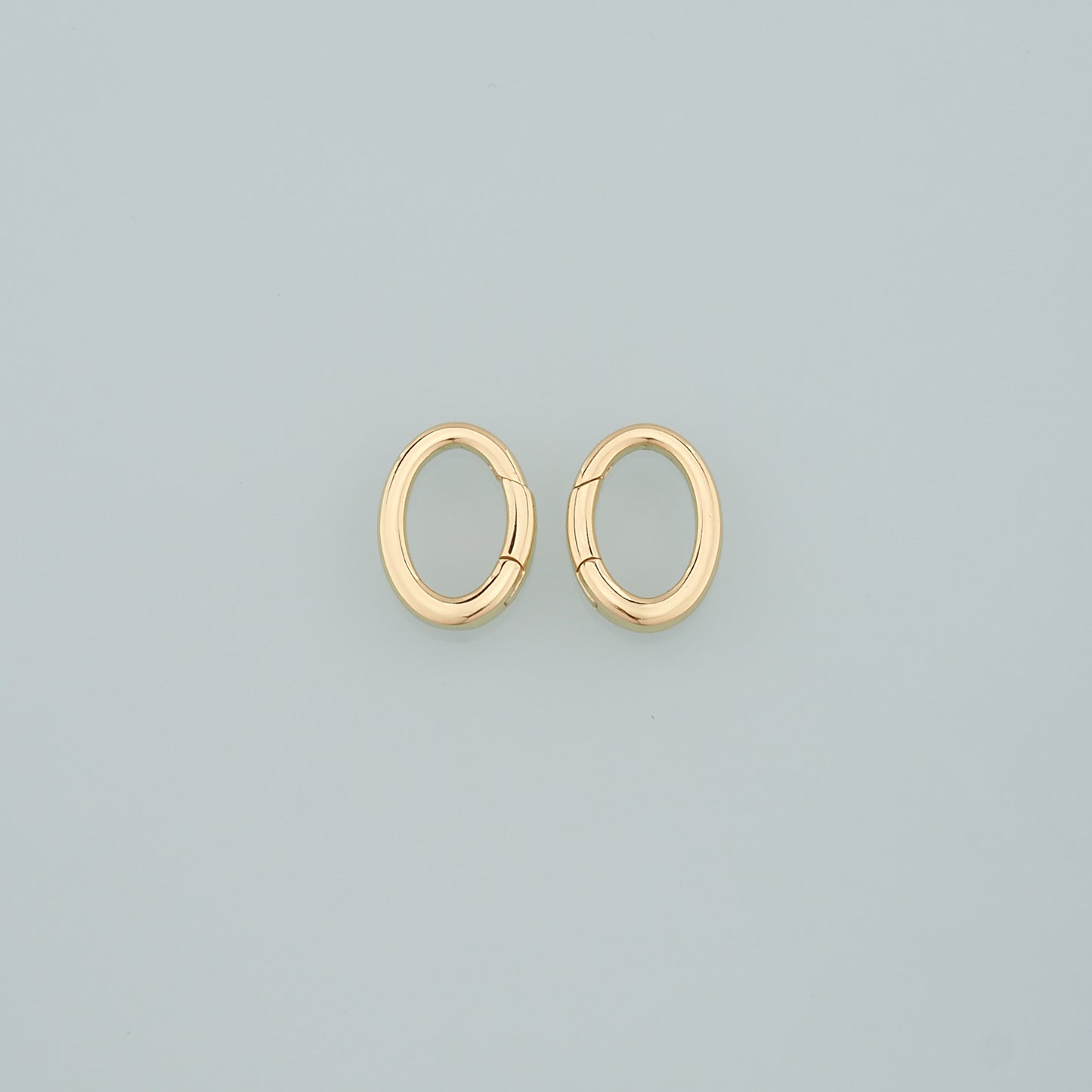 18K Gold Filled Oval Carabiner Clasp,Carabiner Lock Connector,Spring Push Gate for DIY Jewelry Finding Necklace Bracelet