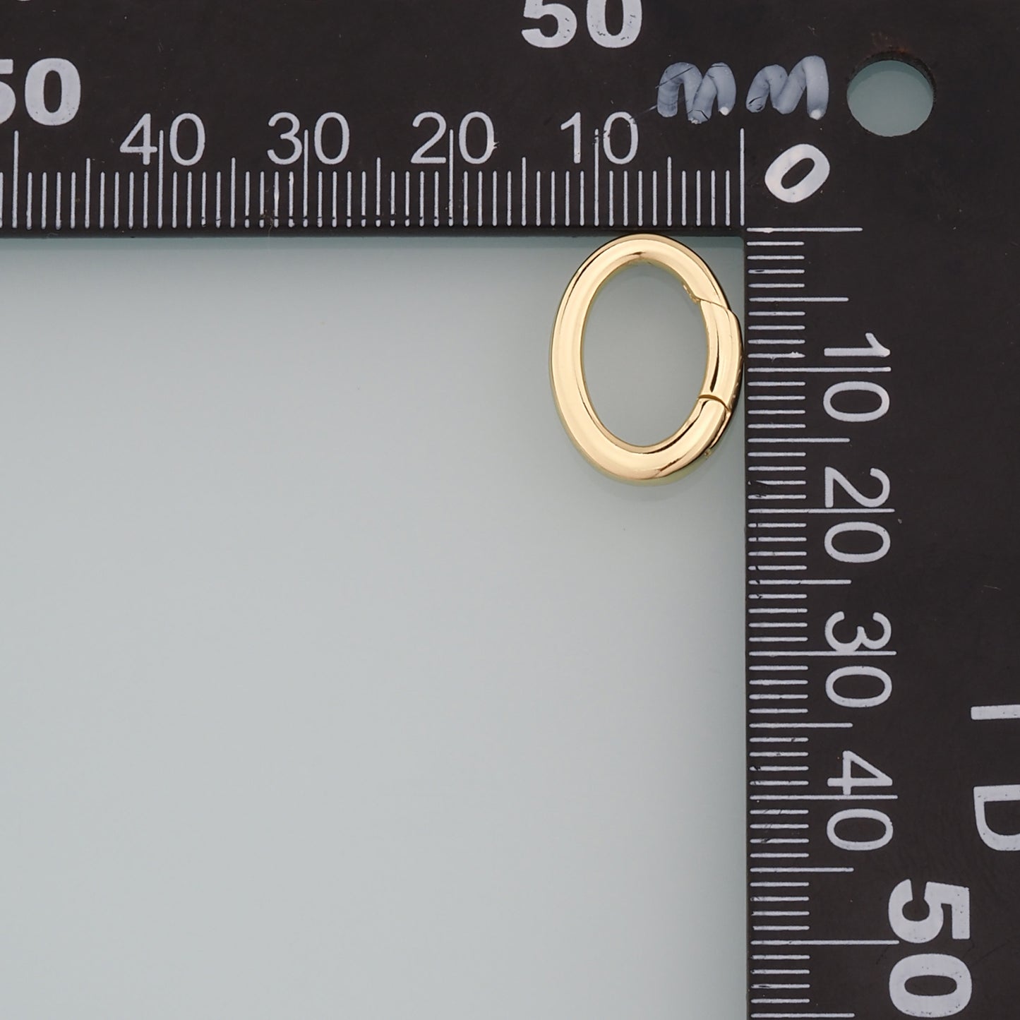 18K Gold Filled Oval Carabiner Clasp,Carabiner Lock Connector,Spring Push Gate for DIY Jewelry Finding Necklace Bracelet