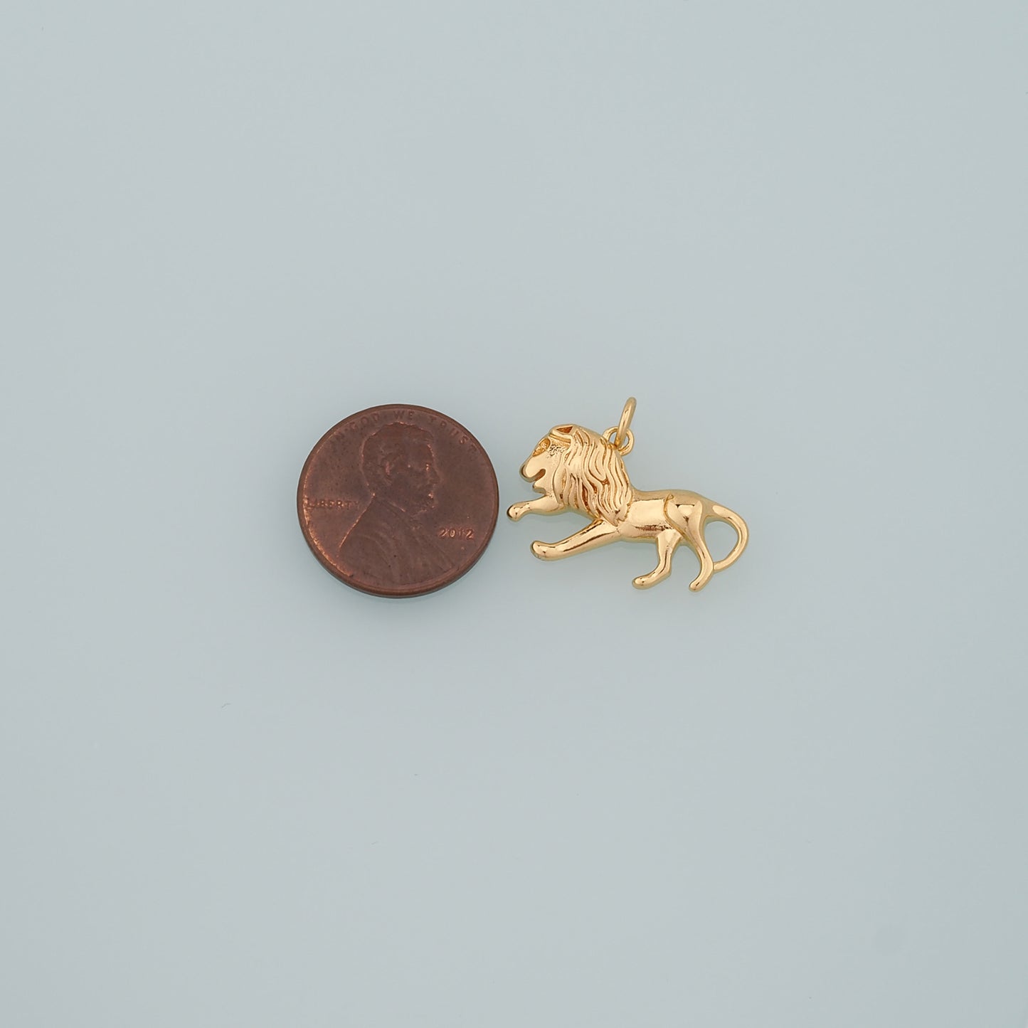 Gold Animal Charms,18K Gold Filled Lion Pendant,Dainy Lion Charm Bracelet Necklace for DIY Jewelry Making Supply