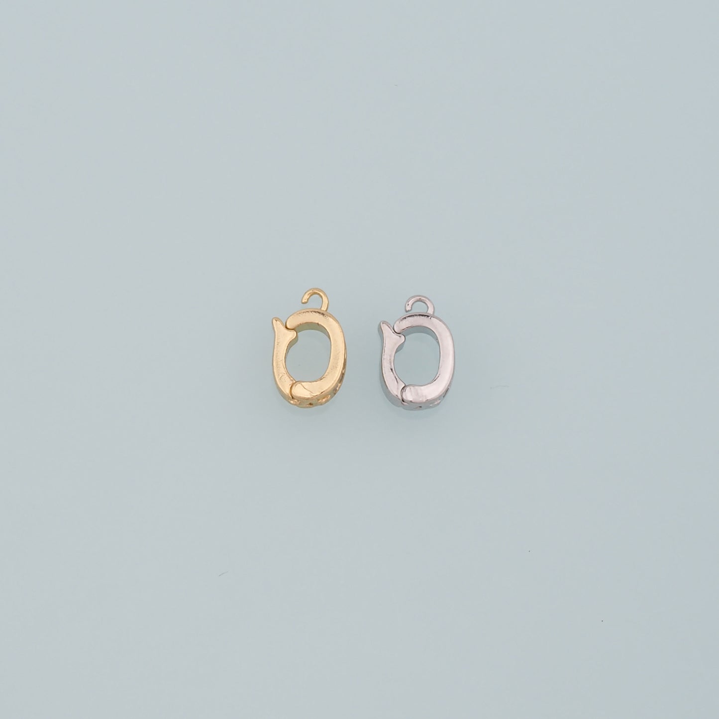 18K Gold Filled Oval Carabiner Clasp,Carabiner Lock Connector,Spring Push Gate for DIY Jewelry Finding Necklace Bracelet